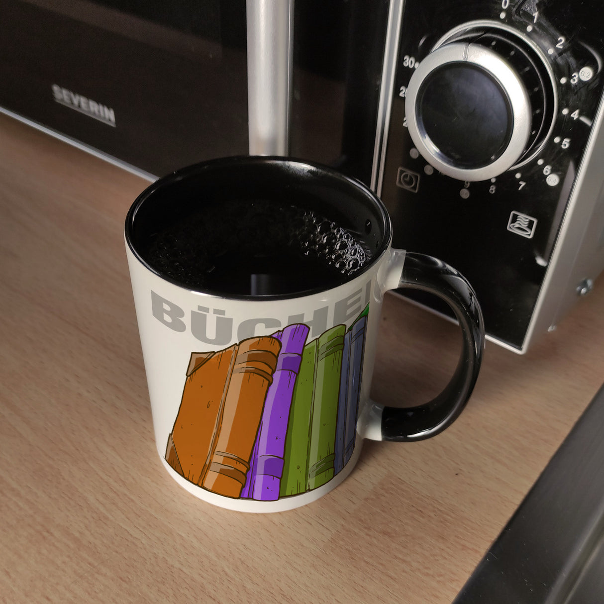 Kaffeebecher Bücherwurm für Bibliophile lesen schlau Lehrer alte Bücher
