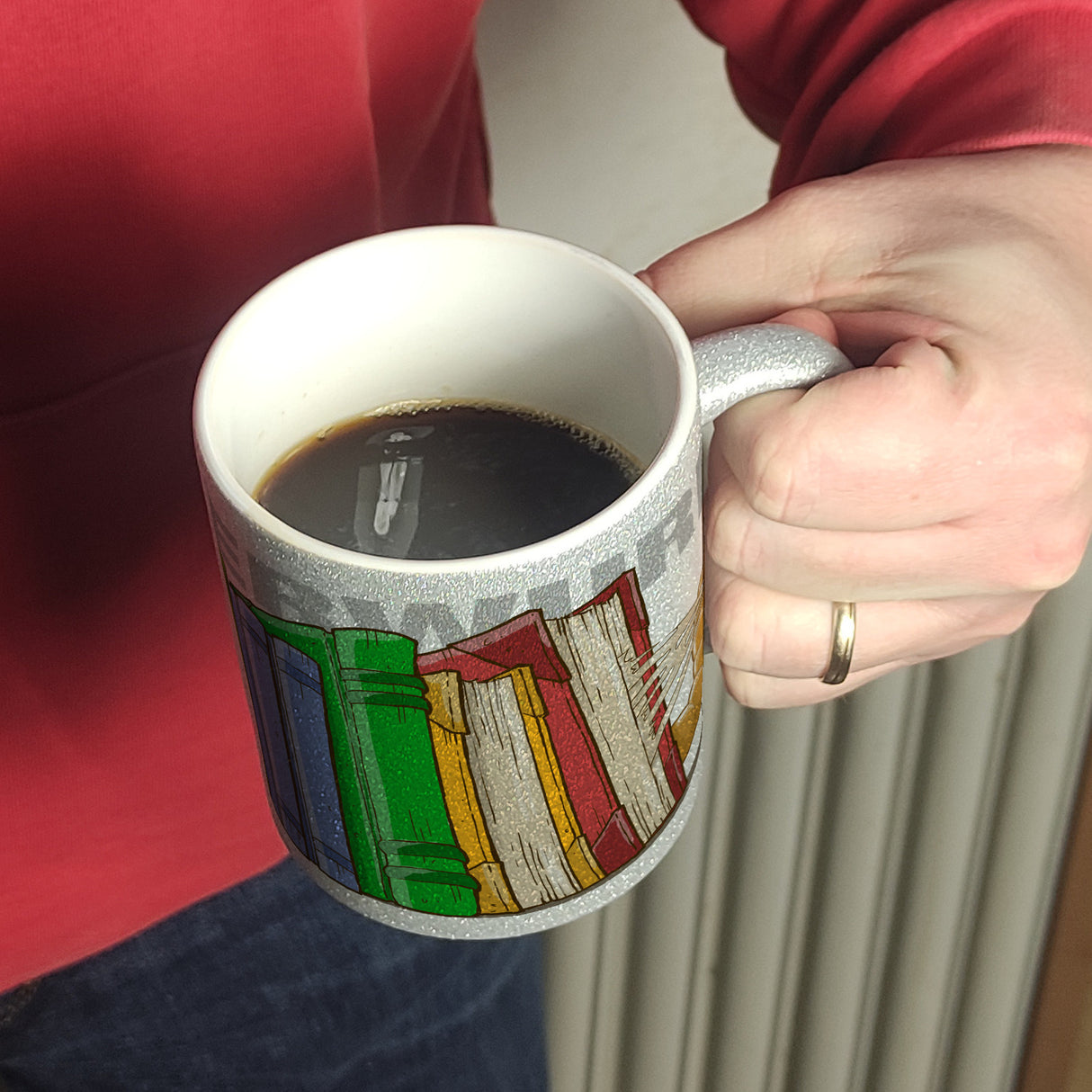 Kaffeebecher Bücherwurm für Bibliophile lesen schlau Lehrer alte Bücher