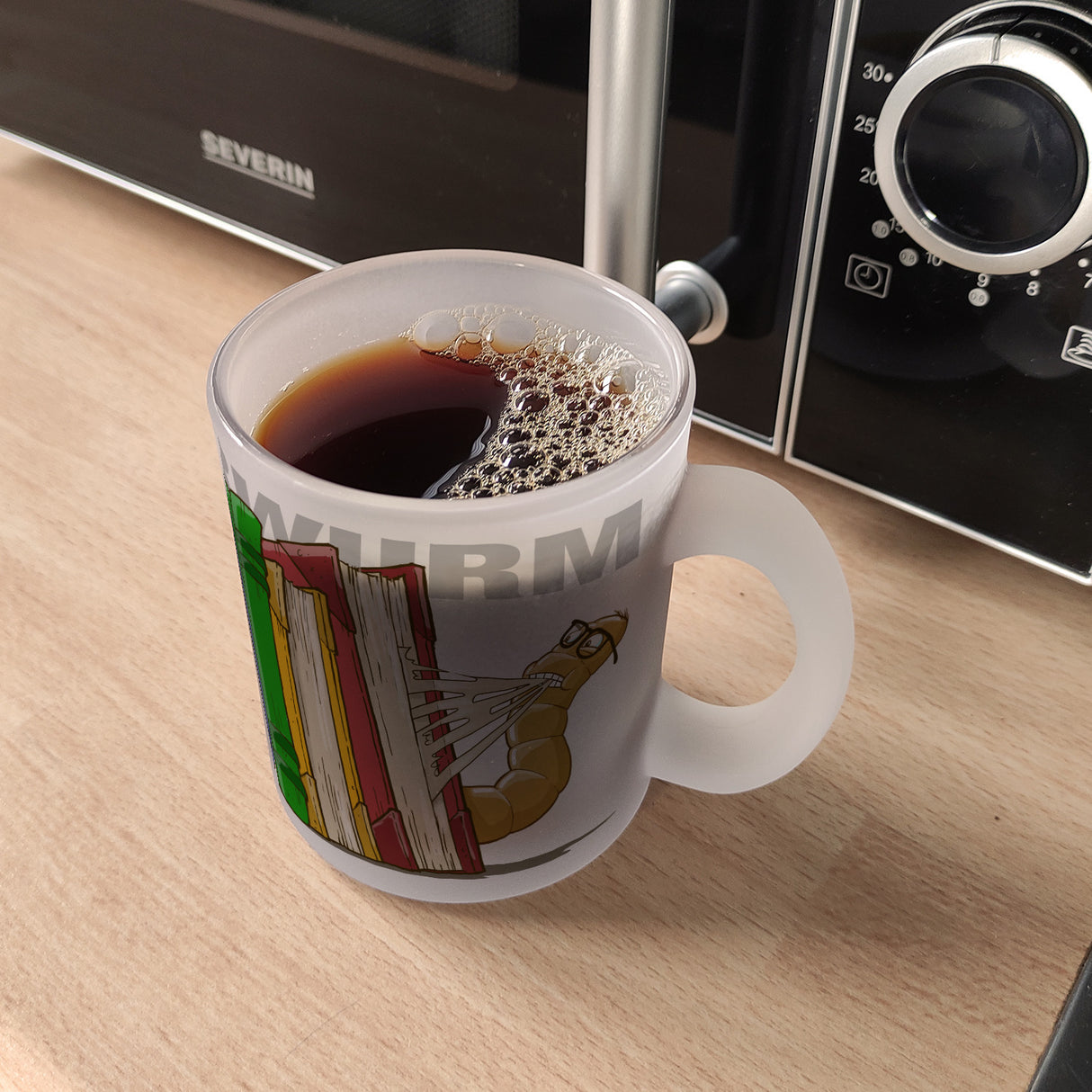 Kaffeebecher Bücherwurm für Bibliophile lesen schlau Lehrer alte Bücher