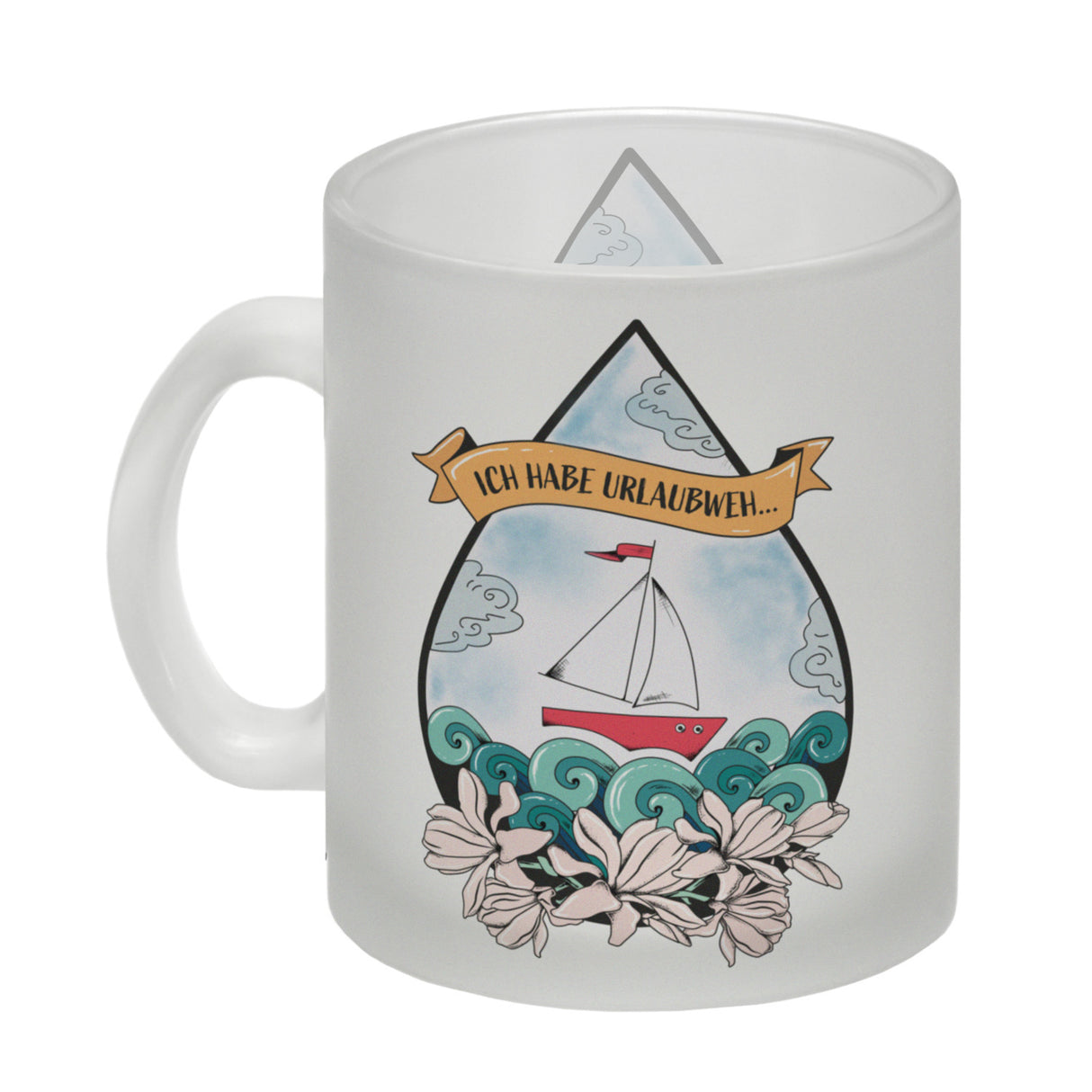Kaffeebecher Urlaubweh mit maritimen Motiven Fernweh Nordsee Schifffahrt