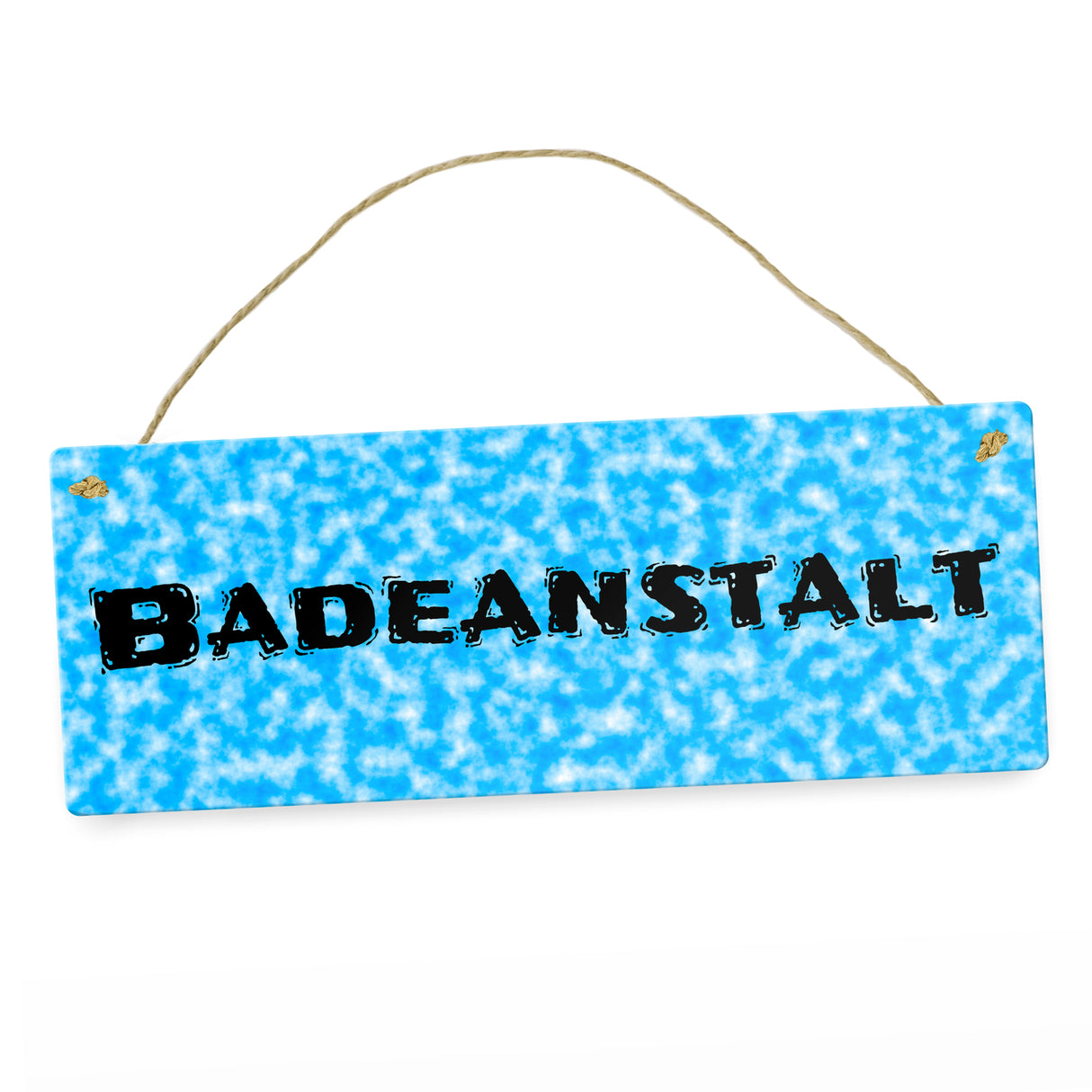 Hier geht’s zum Pool mit Pfeil nach rechts - Metallschild