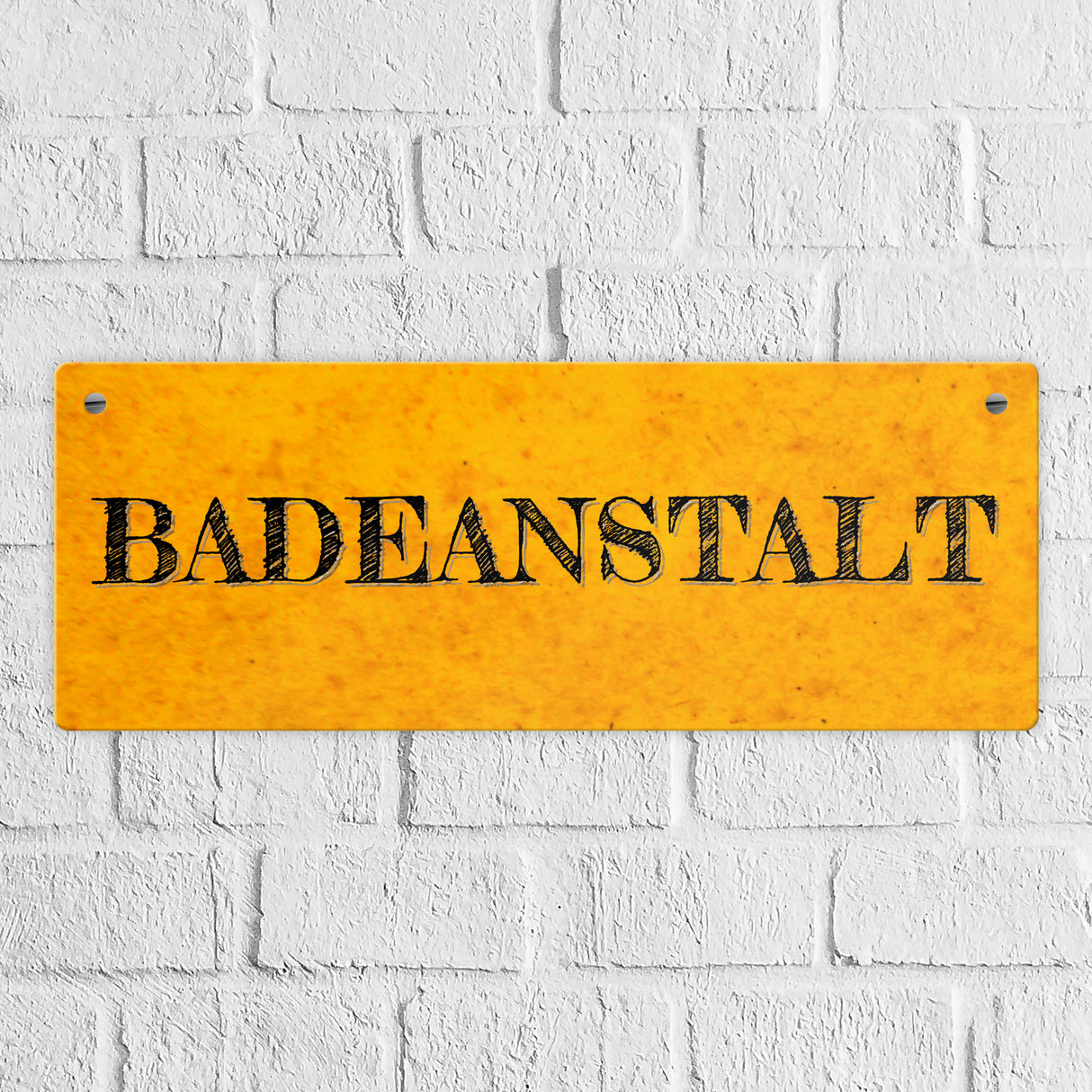 Hier geht’s zum Pool mit Pfeil nach rechts - Metallschild