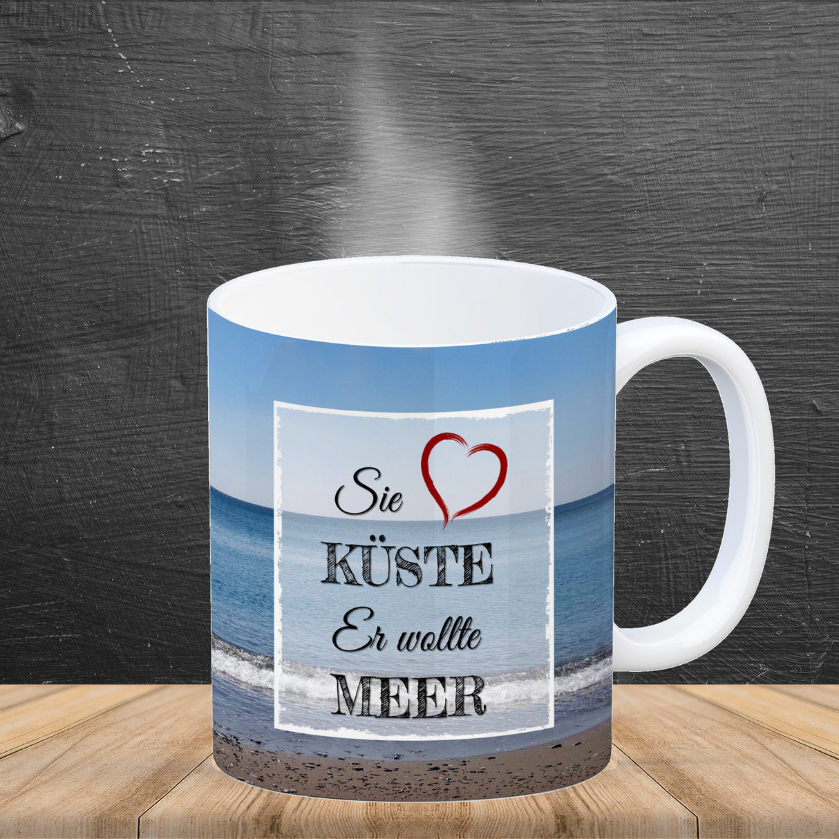 Ich möchte gerne am Strand vergessen werden Kaffeebecher