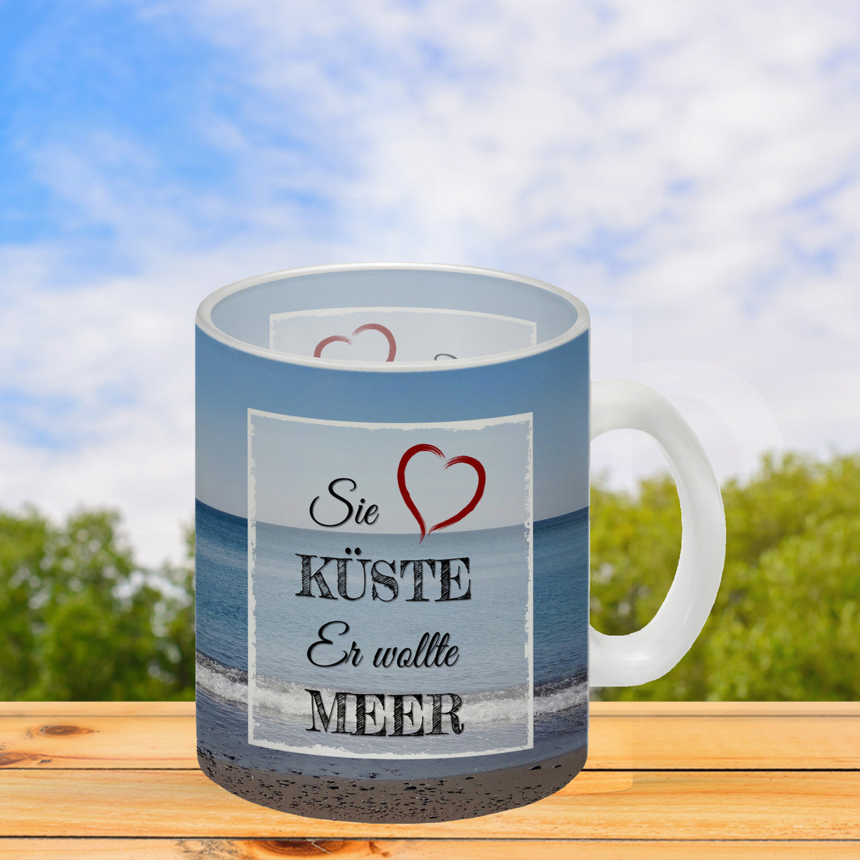 Ich möchte gerne am Strand vergessen werden Kaffeebecher