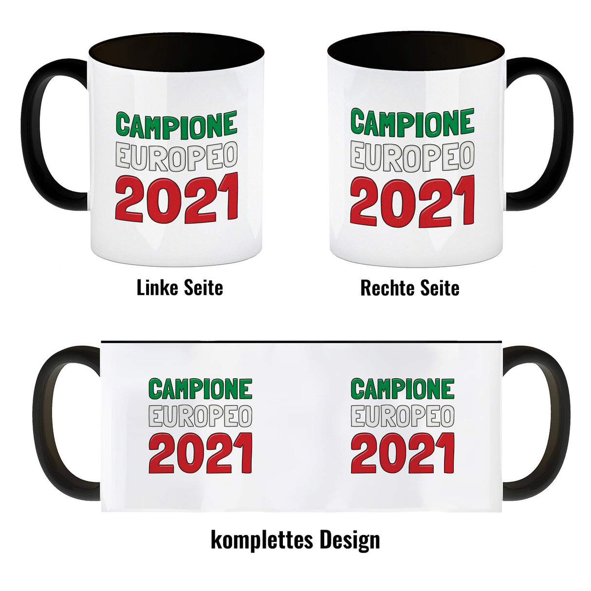 Kaffeebecher Campione Europeo 2021 Italia Italien Europameister Tazza