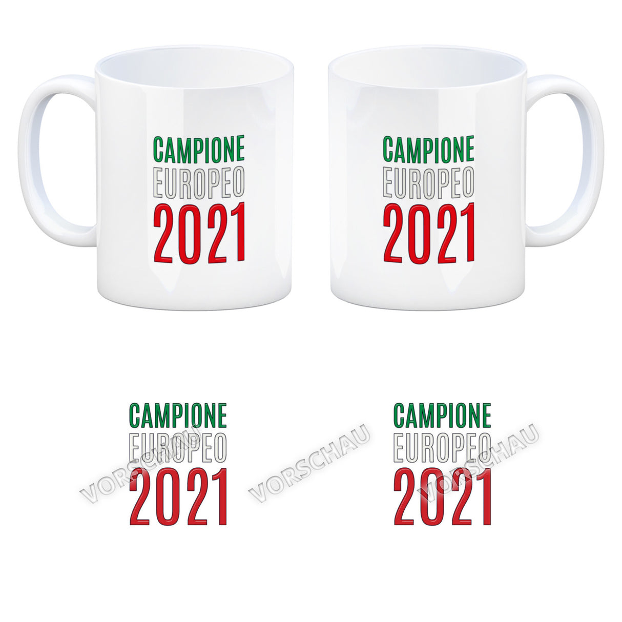 Kaffeebecher Campione Europeo 2021 Italia Italien Europameister Tazza
