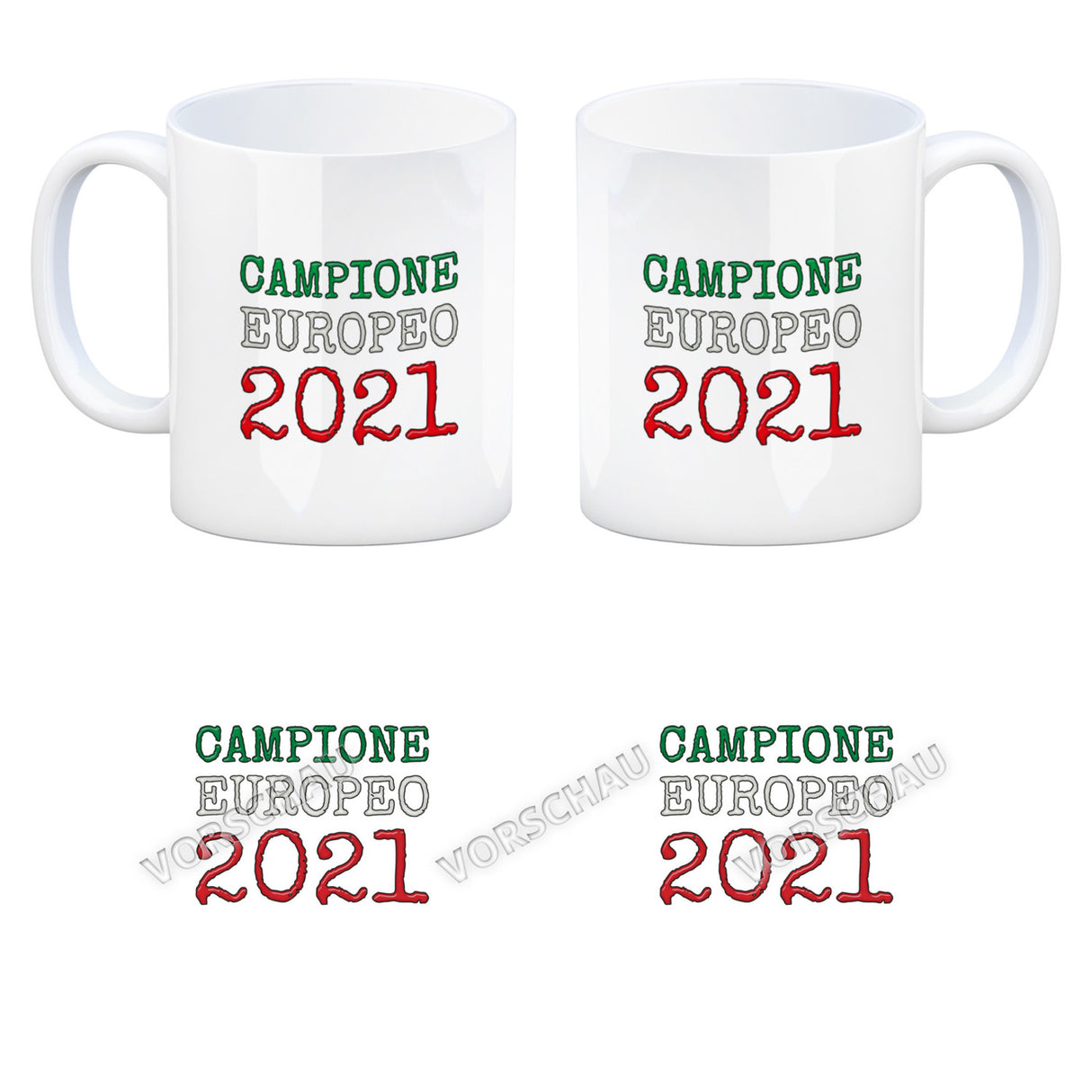 Kaffeebecher Campione Europeo 2021 Italia Italien Europameister Tazza