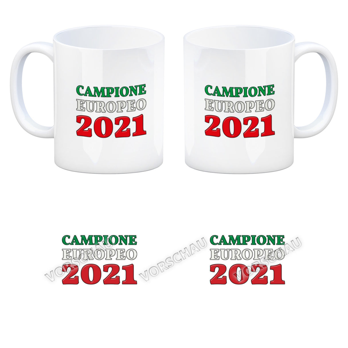 Kaffeebecher Campione Europeo 2021 Italia Italien Europameister Tazza