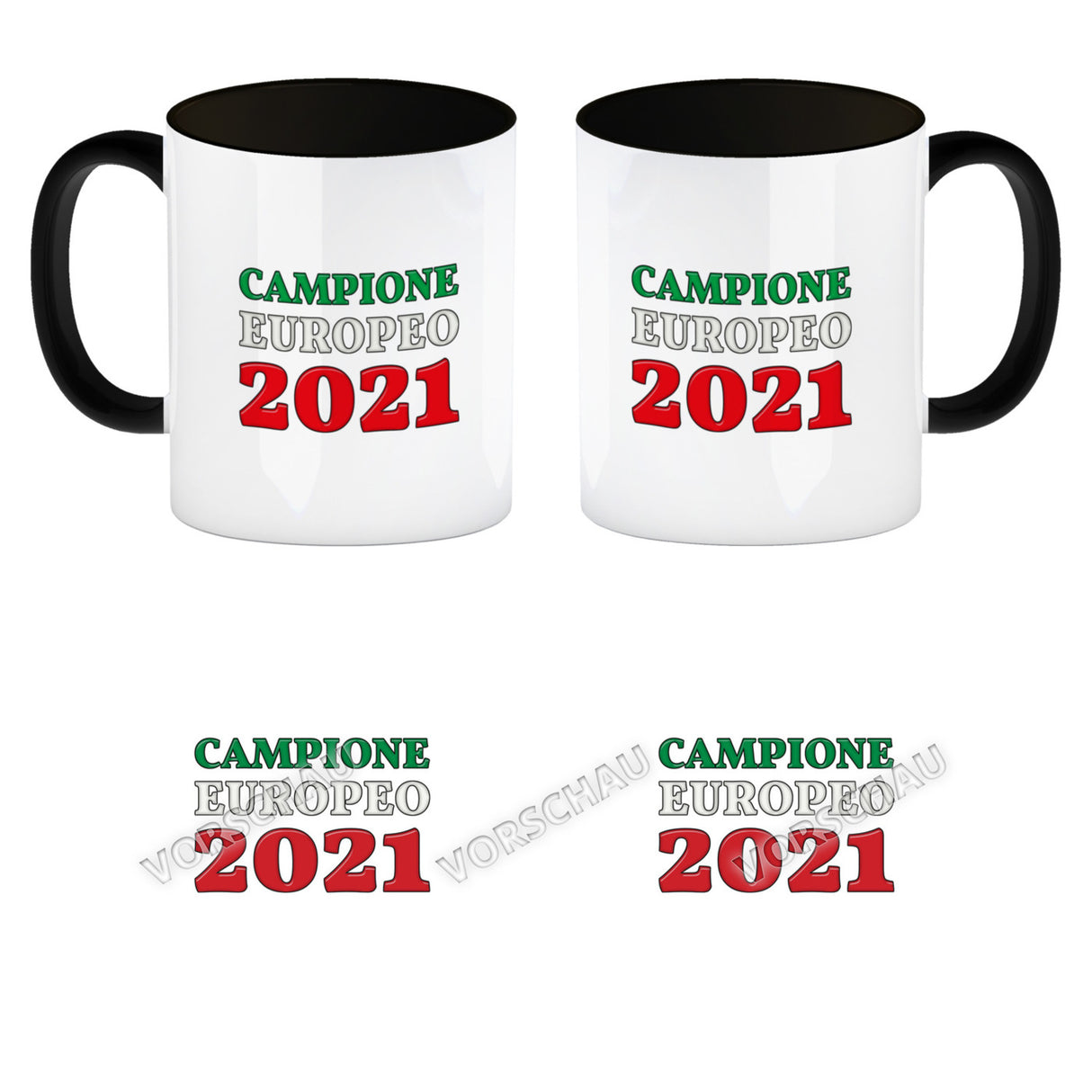 Kaffeebecher Campione Europeo 2021 Italia Italien Europameister Tazza