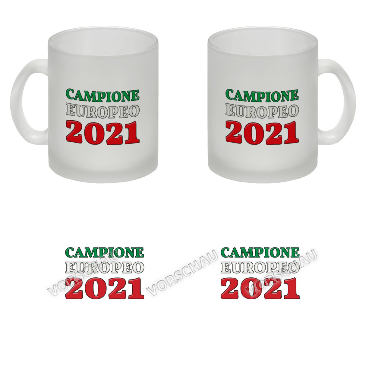 Kaffeebecher Campione Europeo 2021 Italia Italien Europameister Tazza