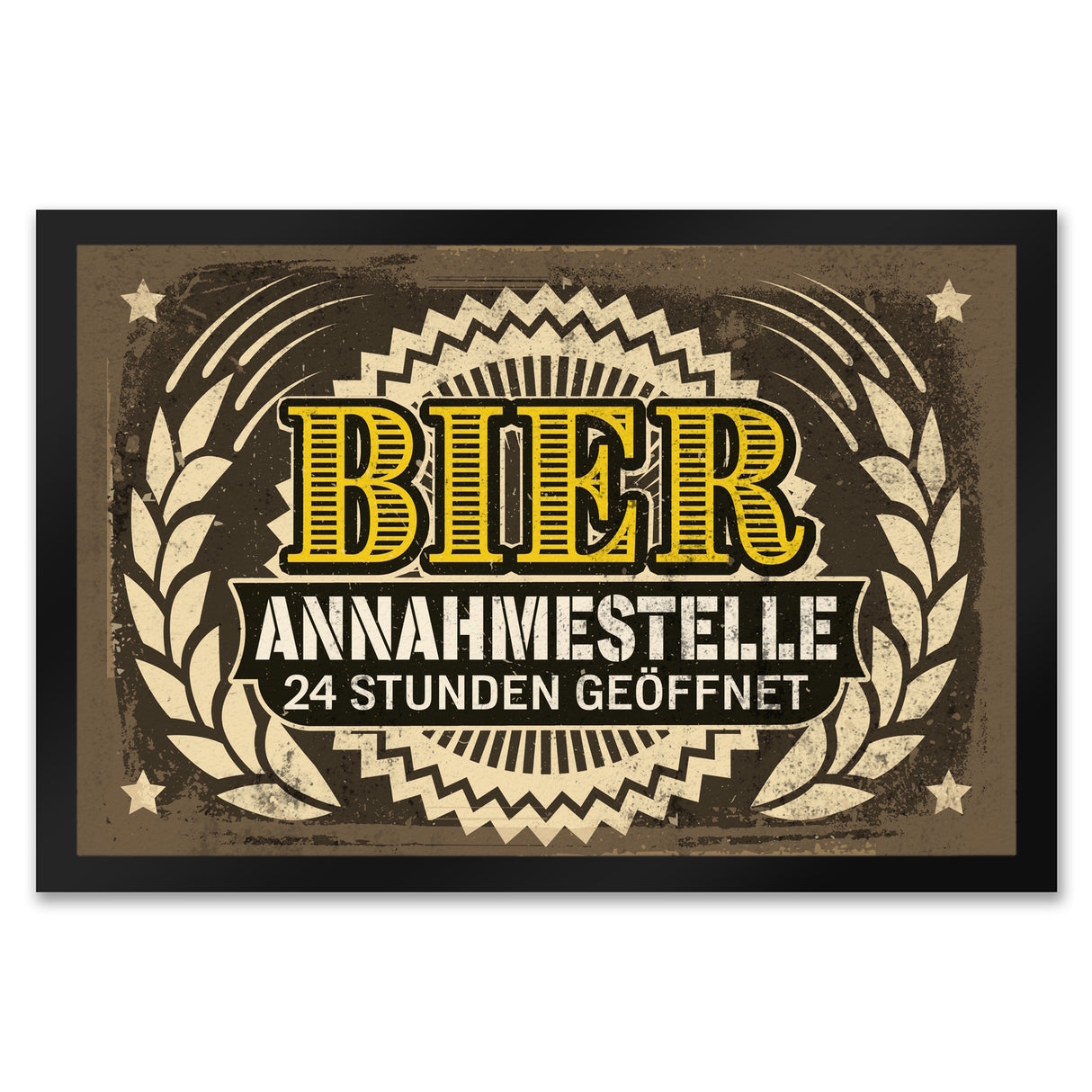 Fußmatte Bier Annahmestelle - 24 Stunden geöffnet und Biermotiven