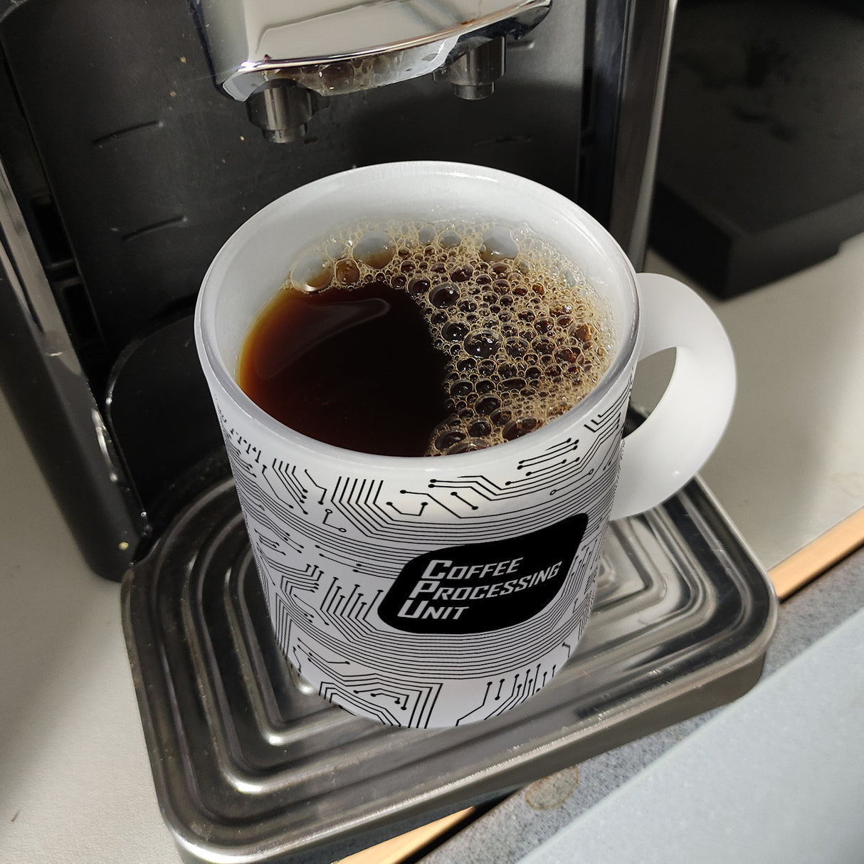 Kaffeebecher CPU Motiv - Coffee Processing Unit mit Motherboard Motiv