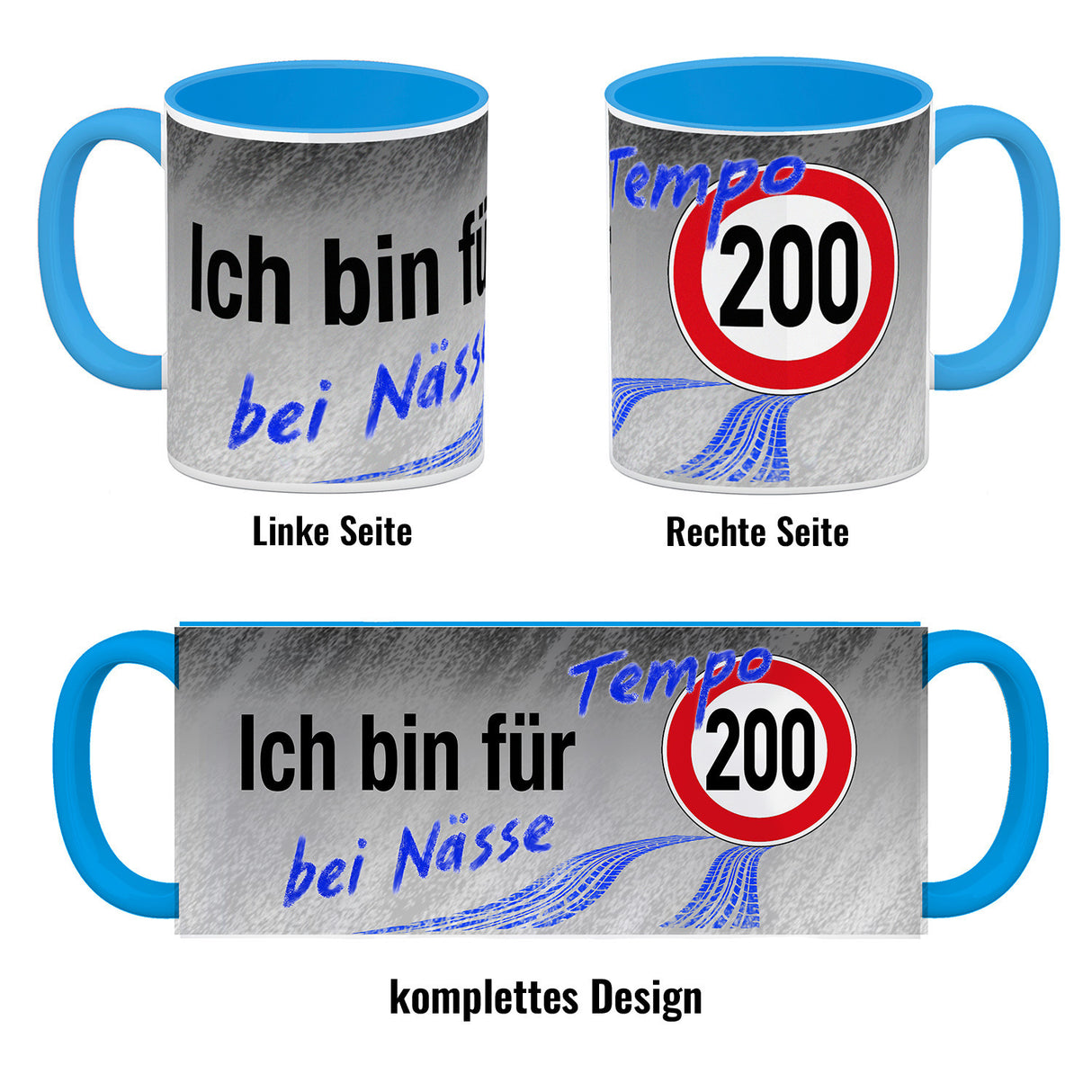 Kaffeebecher gegen Tempolimit - für 200 km/h bei Nässe auf Autobahn