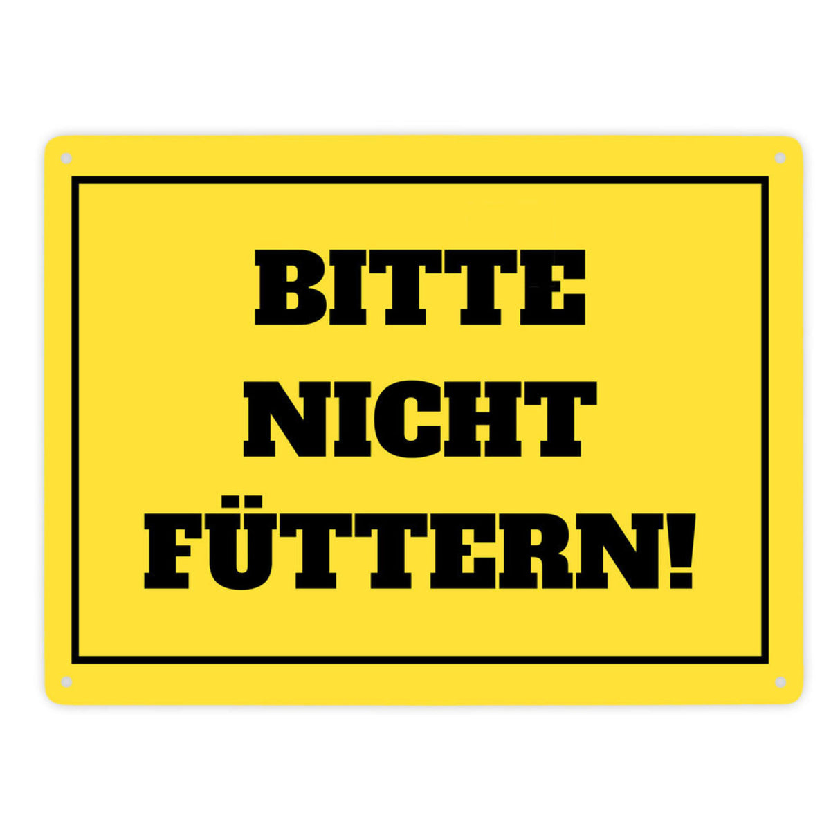 Füttern verboten Koppel-Metallschild in 15x20 cm und weiß
