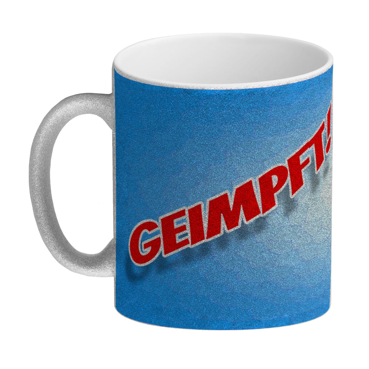 Kaffeebecher mit Virus und Spritzen Motiv - Geimpft! Lustiger Impfhumor