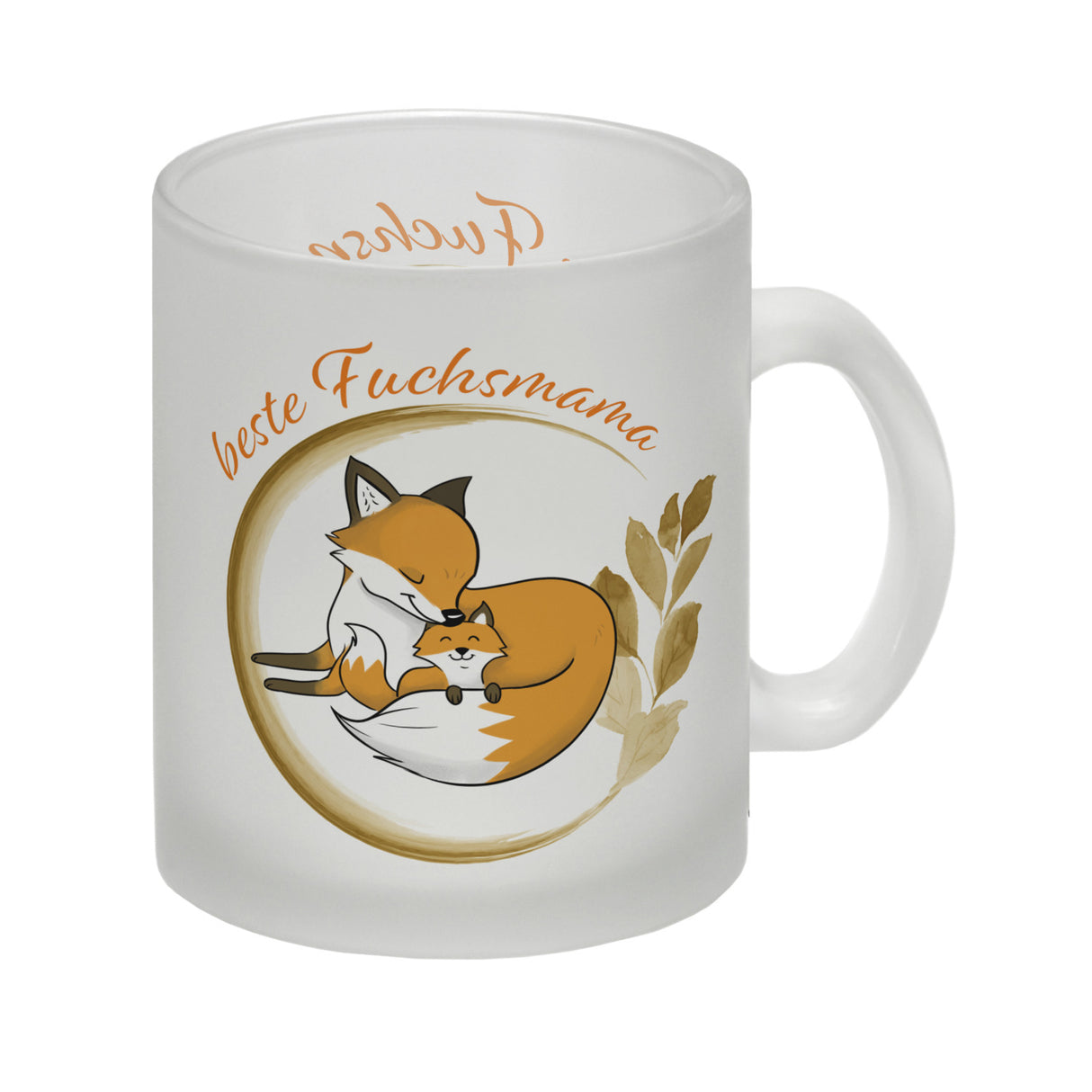 Kaffeebecher mit Motiv - Beste Fuchsmama mit süßem Fuchsbaby und Fuchsmutter