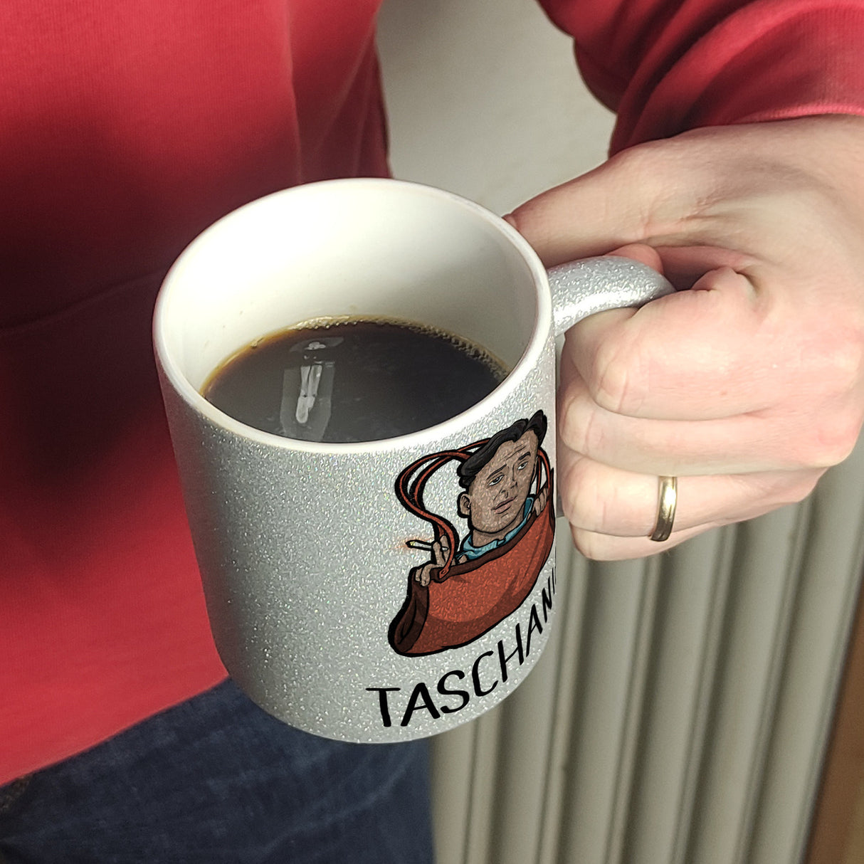 Rapper-Wortspiel Kaffeebecher Taschanim Tasse für einen Rap-Fan