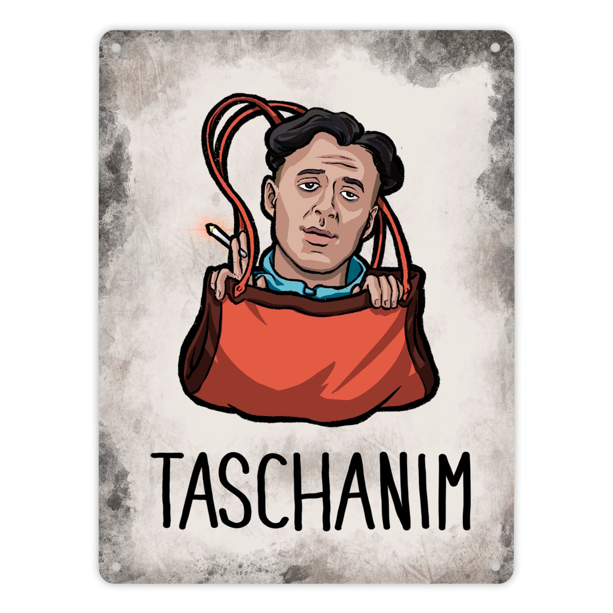 Rapper-Wortspiel Metallschild Taschanim Dekoschild für einen Rap-Fan
