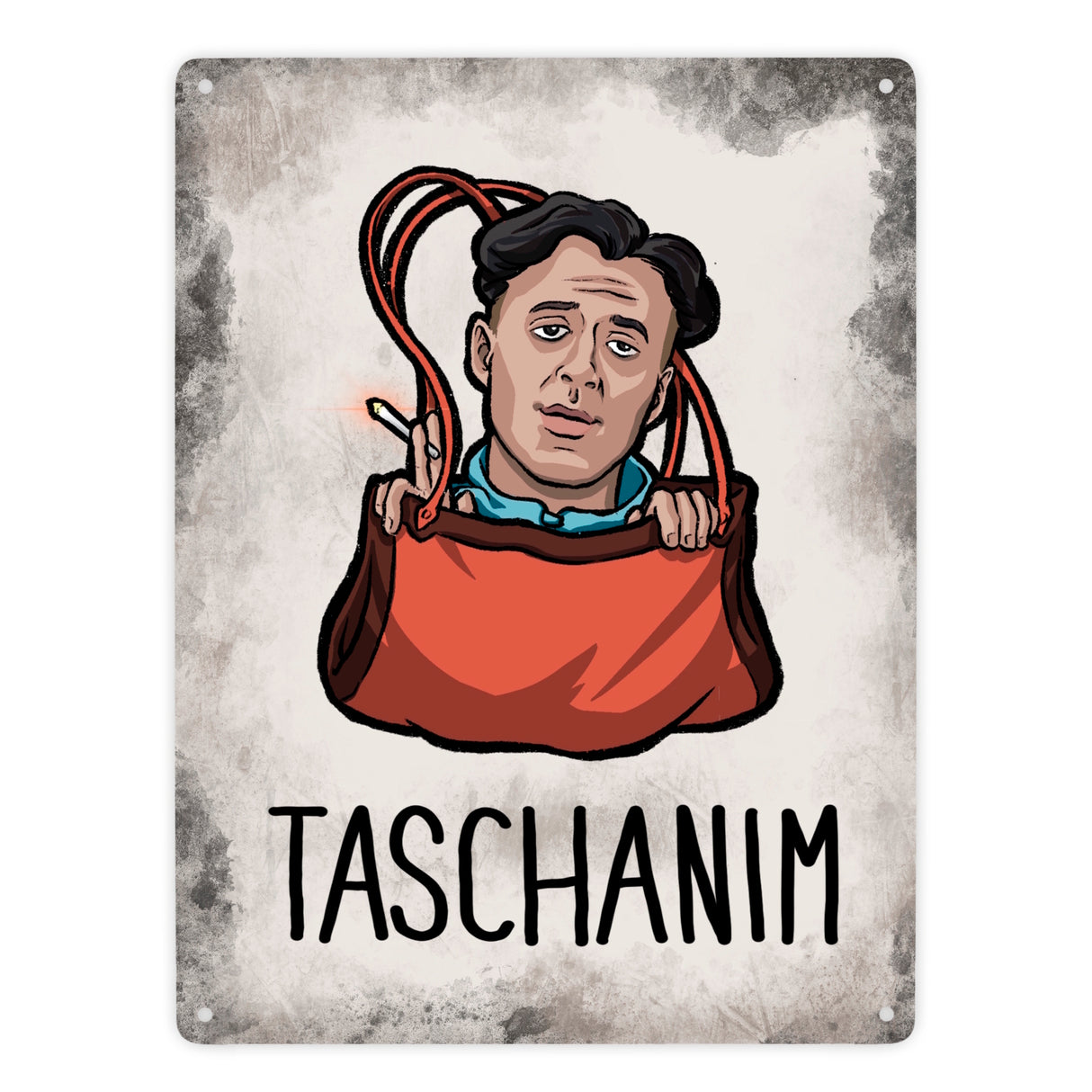 Rapper-Wortspiel Metallschild Taschanim Dekoschild für einen Rap-Fan