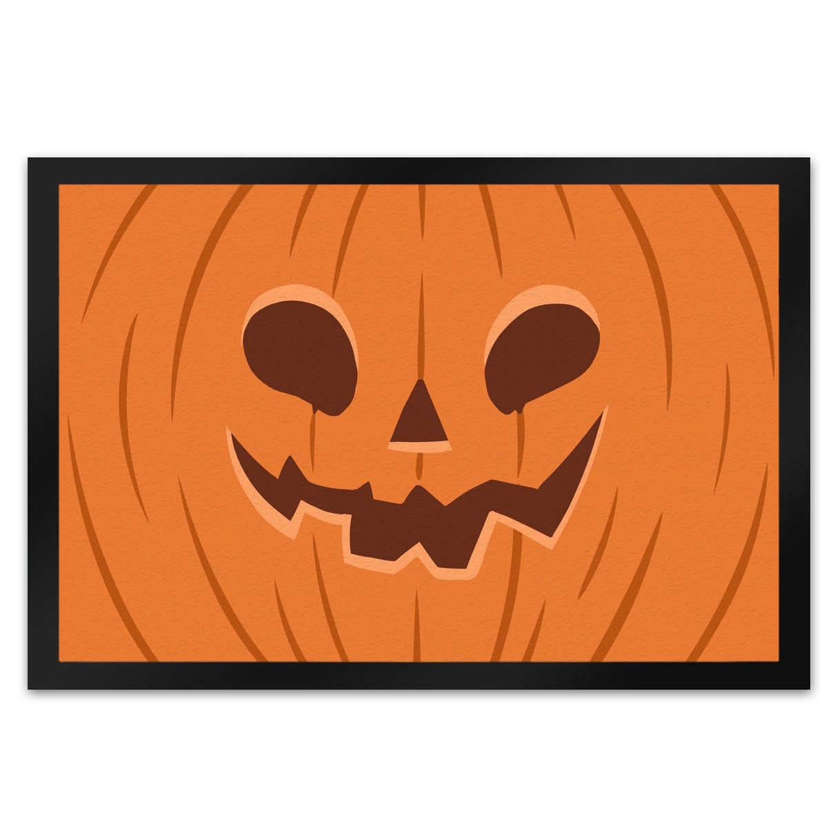 Fußmatte mit gruseligem Kürbiskopf Design für Halloween und die Herbstzeit