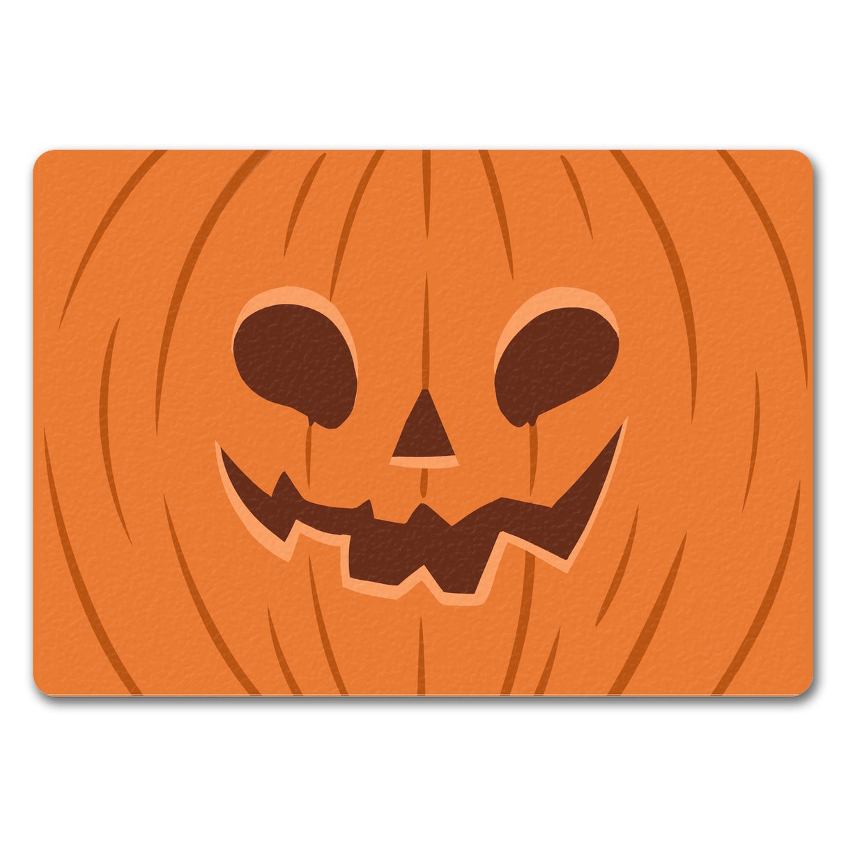 Fußmatte mit gruseligem Kürbiskopf Design für Halloween und die Herbstzeit