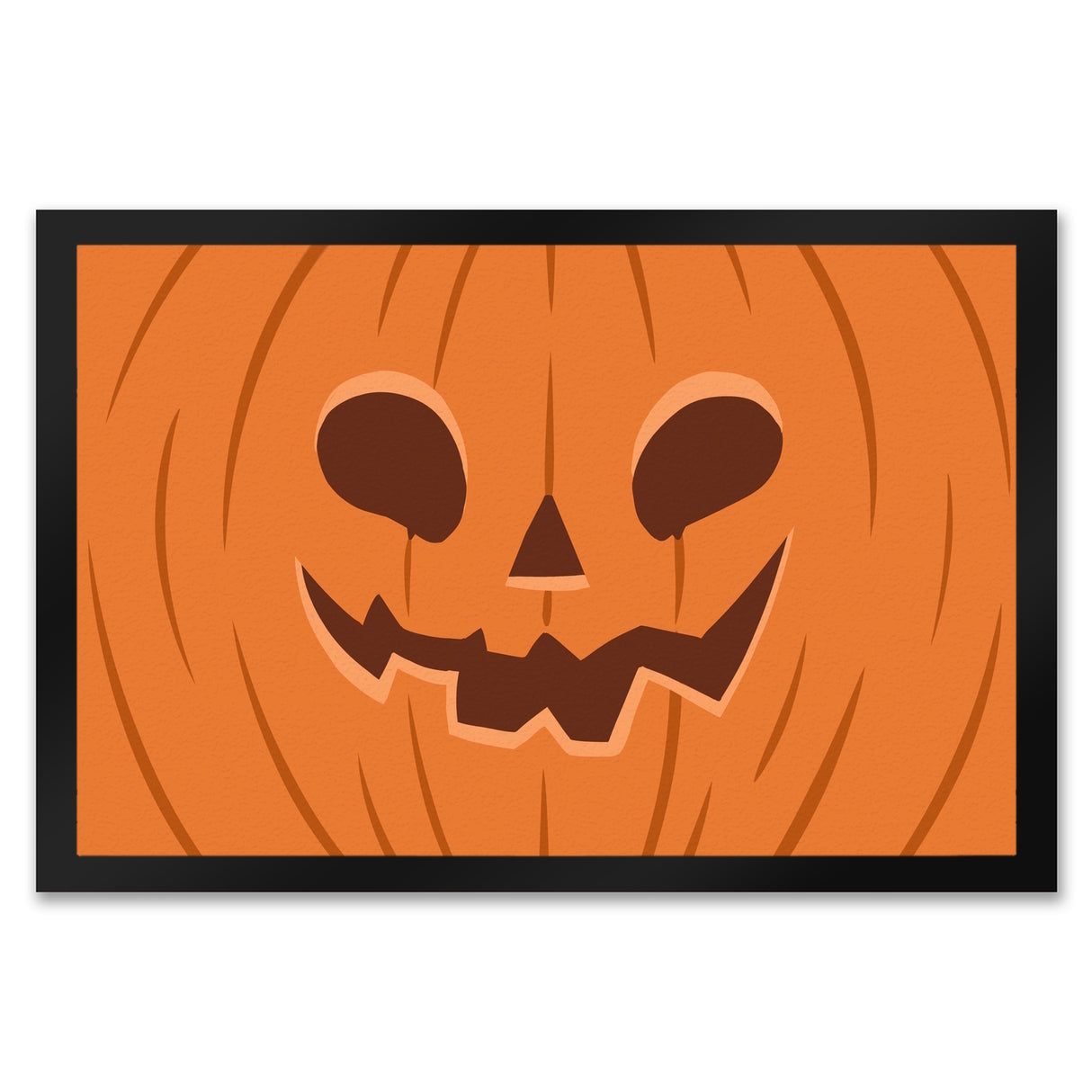 Fußmatte mit gruseligem Kürbiskopf Design für Halloween und die Herbstzeit