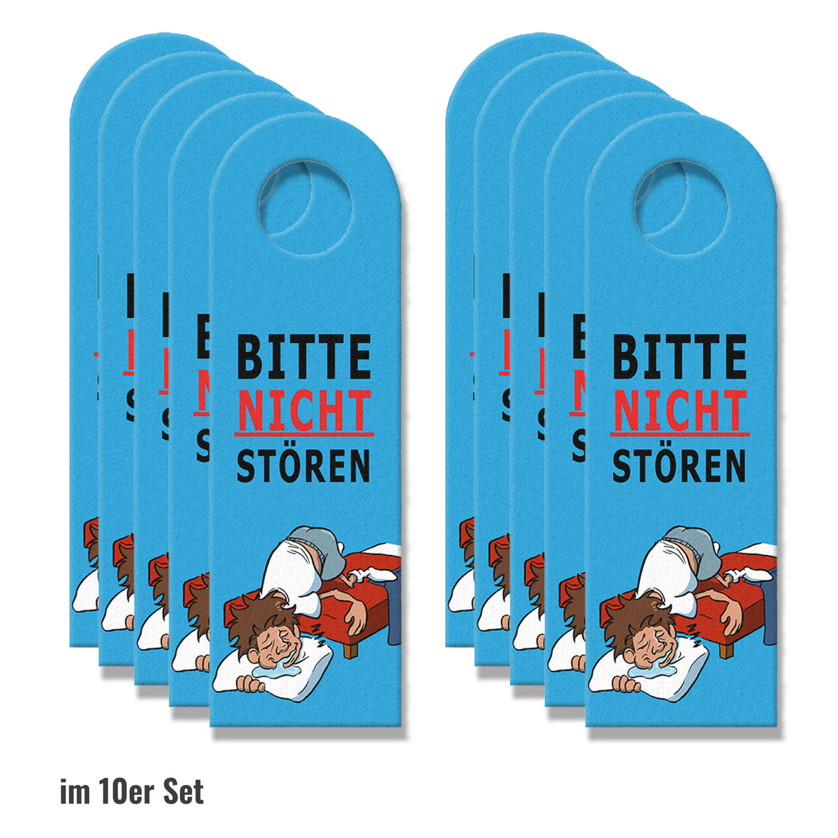 Türhänger mit Comic-Motiv - Bitte nicht stören oder Bitte Zimmer aufräumen