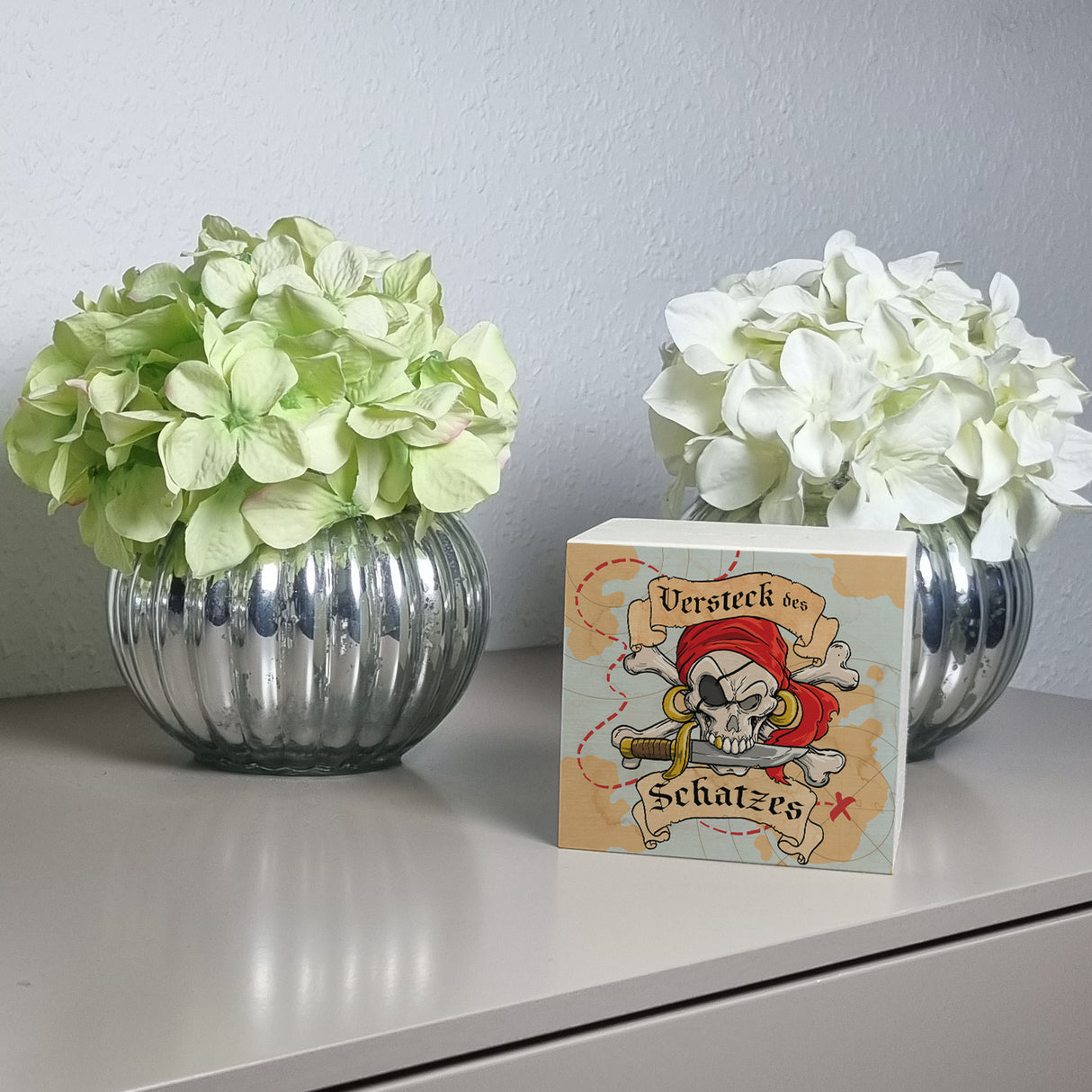 Spardose für Kinder mit Schatzkarte und Totenkopf - Versteck des Schatzes