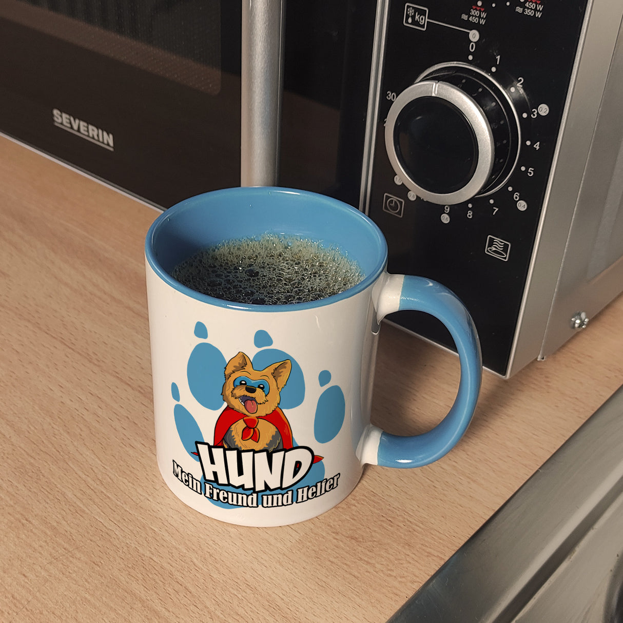Kaffeebecher mit Superhelden - Yorkshire Terrier - Hund mein Freund und Helfer