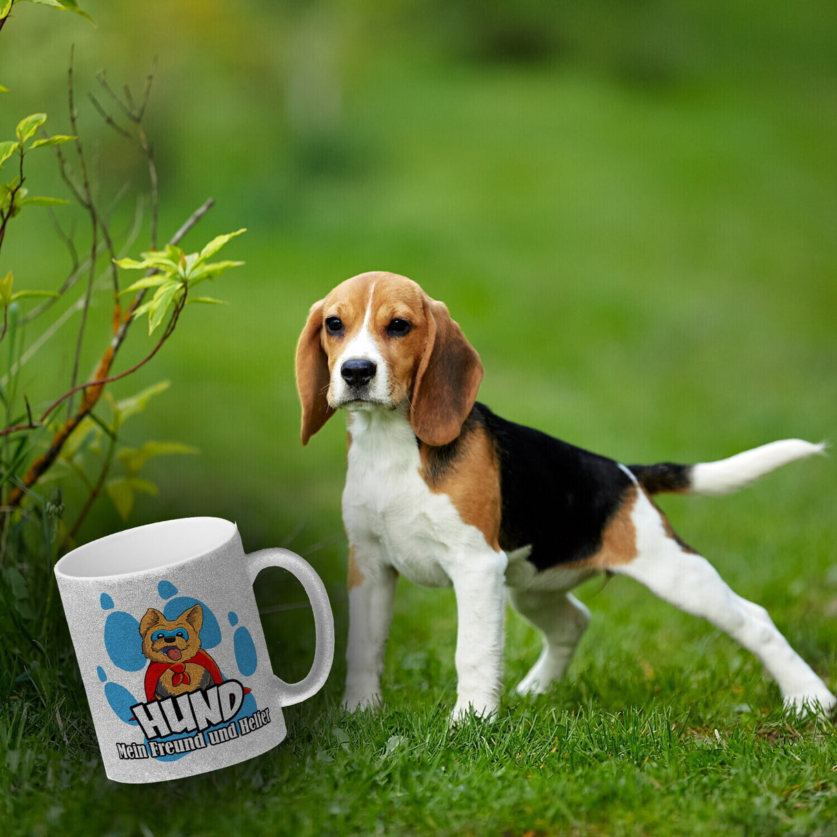 Kaffeebecher mit Superhelden - Yorkshire Terrier - Hund mein Freund und Helfer