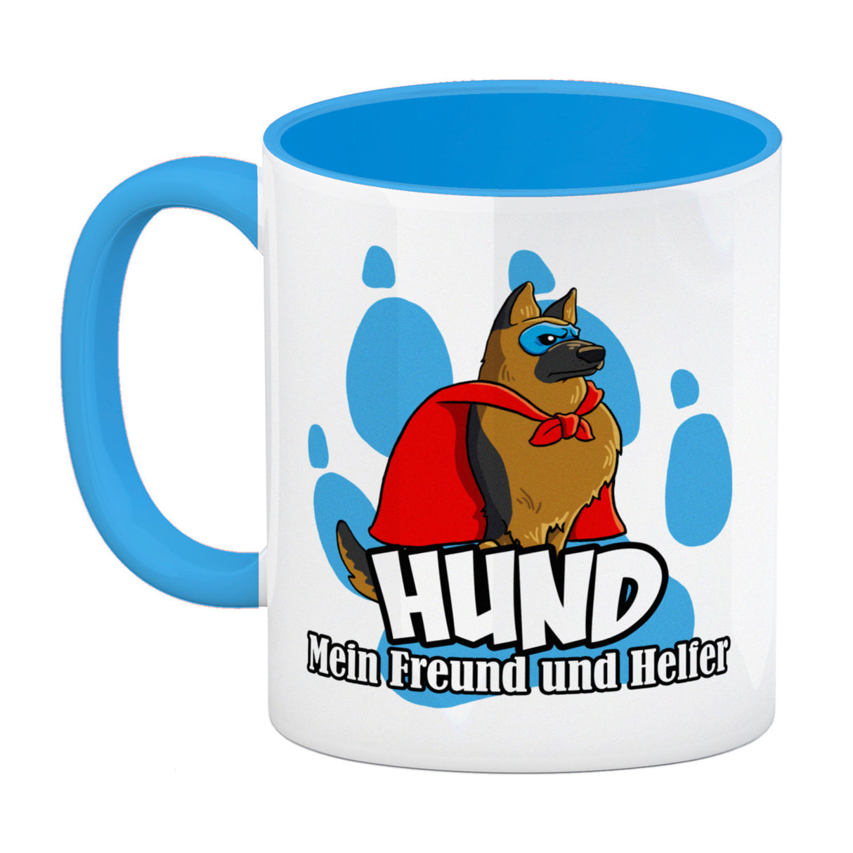 Kaffeebecher mit Superhelden - Schäferhund - Hund mein Freund und Helfer