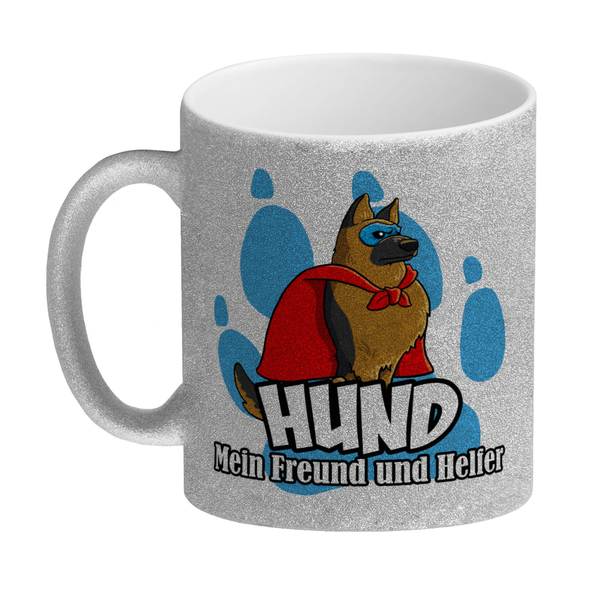Kaffeebecher mit Superhelden - Schäferhund - Hund mein Freund und Helfer