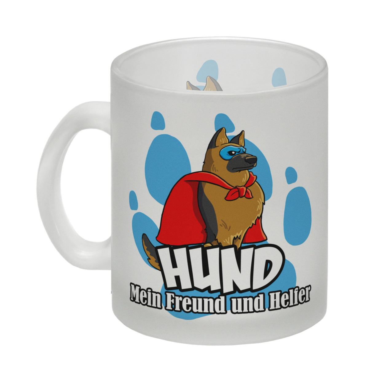 Kaffeebecher mit Superhelden - Schäferhund - Hund mein Freund und Helfer