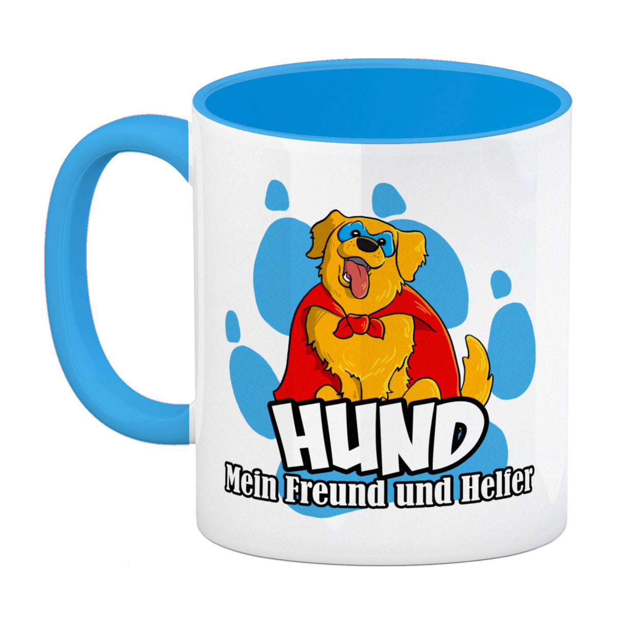 Kaffeebecher mit Superhelden - Golden Retriever - Hund mein Freund und Helfer