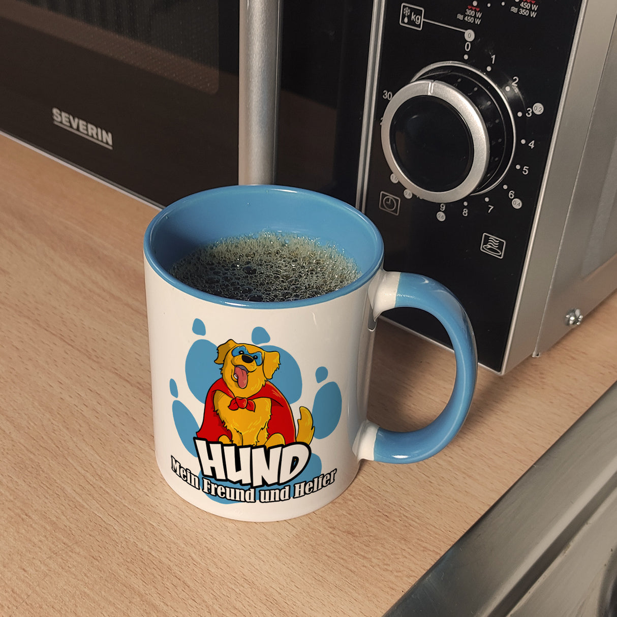 Kaffeebecher mit Superhelden - Golden Retriever - Hund mein Freund und Helfer