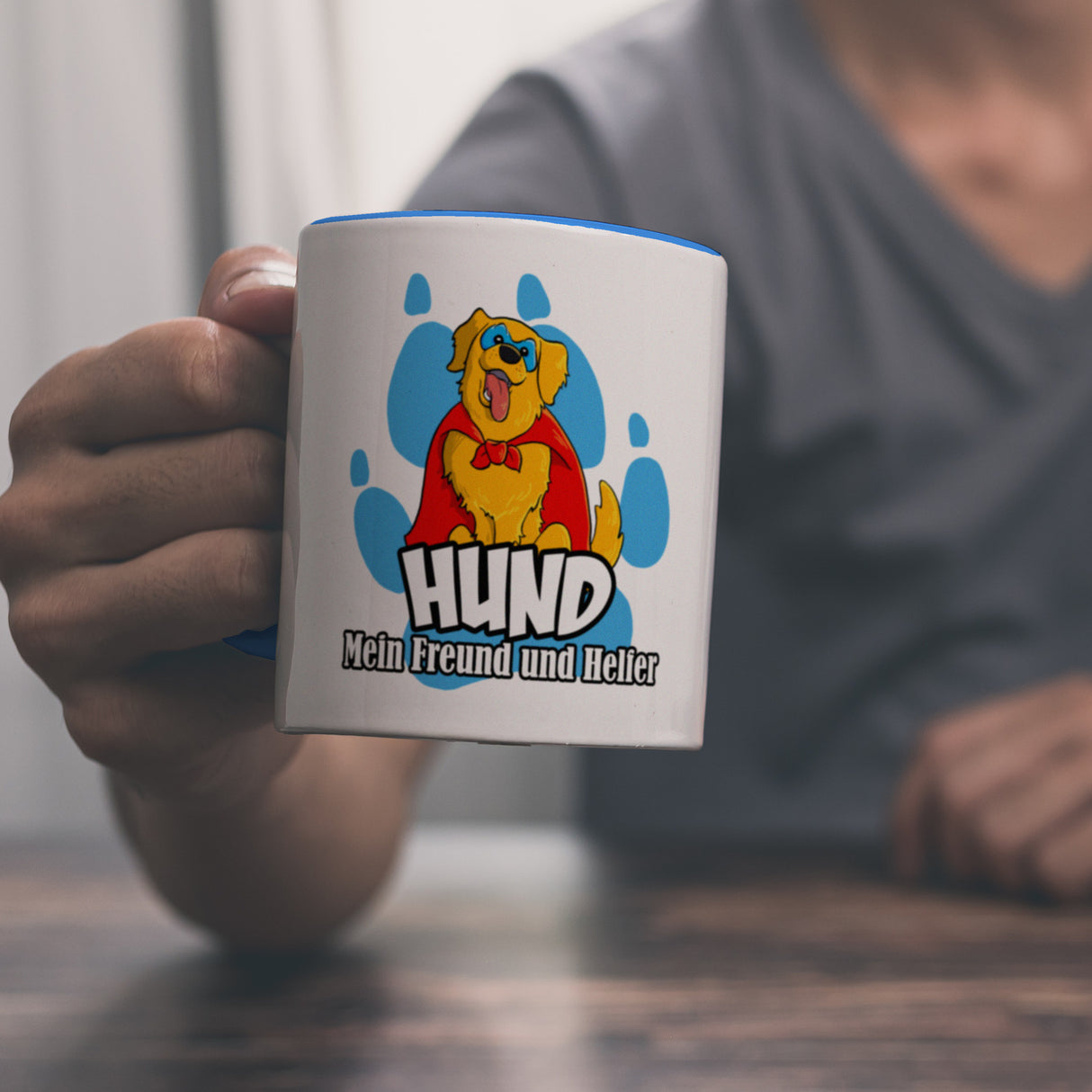 Kaffeebecher mit Superhelden - Golden Retriever - Hund mein Freund und Helfer
