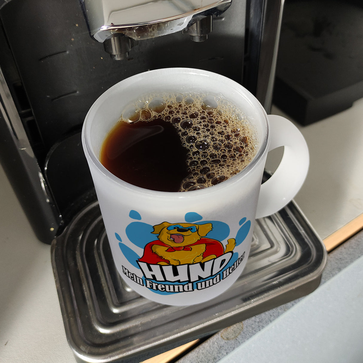 Kaffeebecher mit Superhelden - Golden Retriever - Hund mein Freund und Helfer