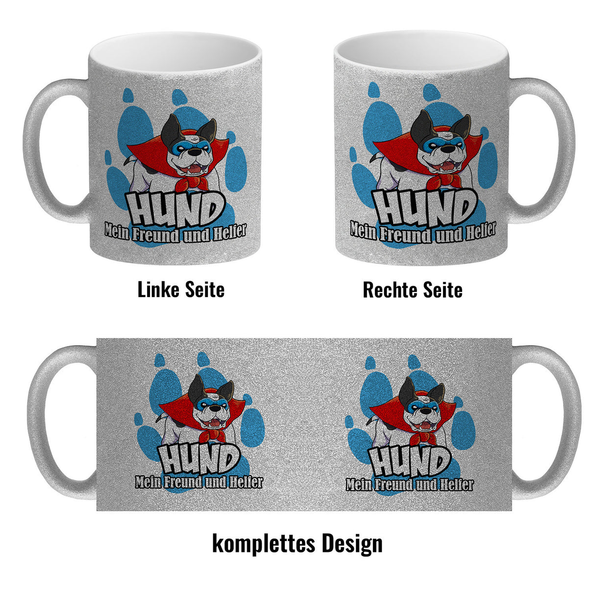 Kaffeebecher mit Superhelden - Dogge - Hund mein Freund und Helfer