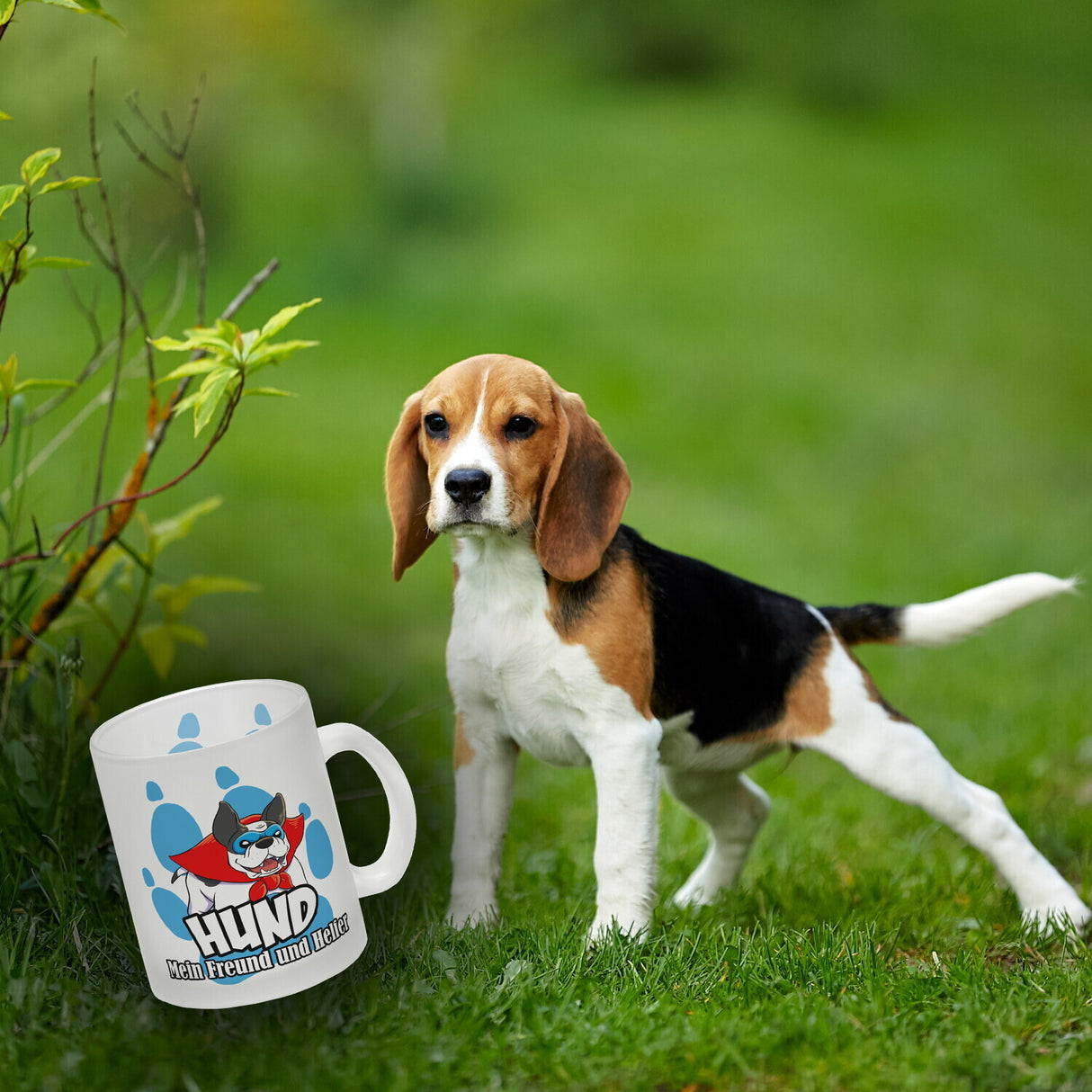 Kaffeebecher mit Superhelden - Dogge - Hund mein Freund und Helfer