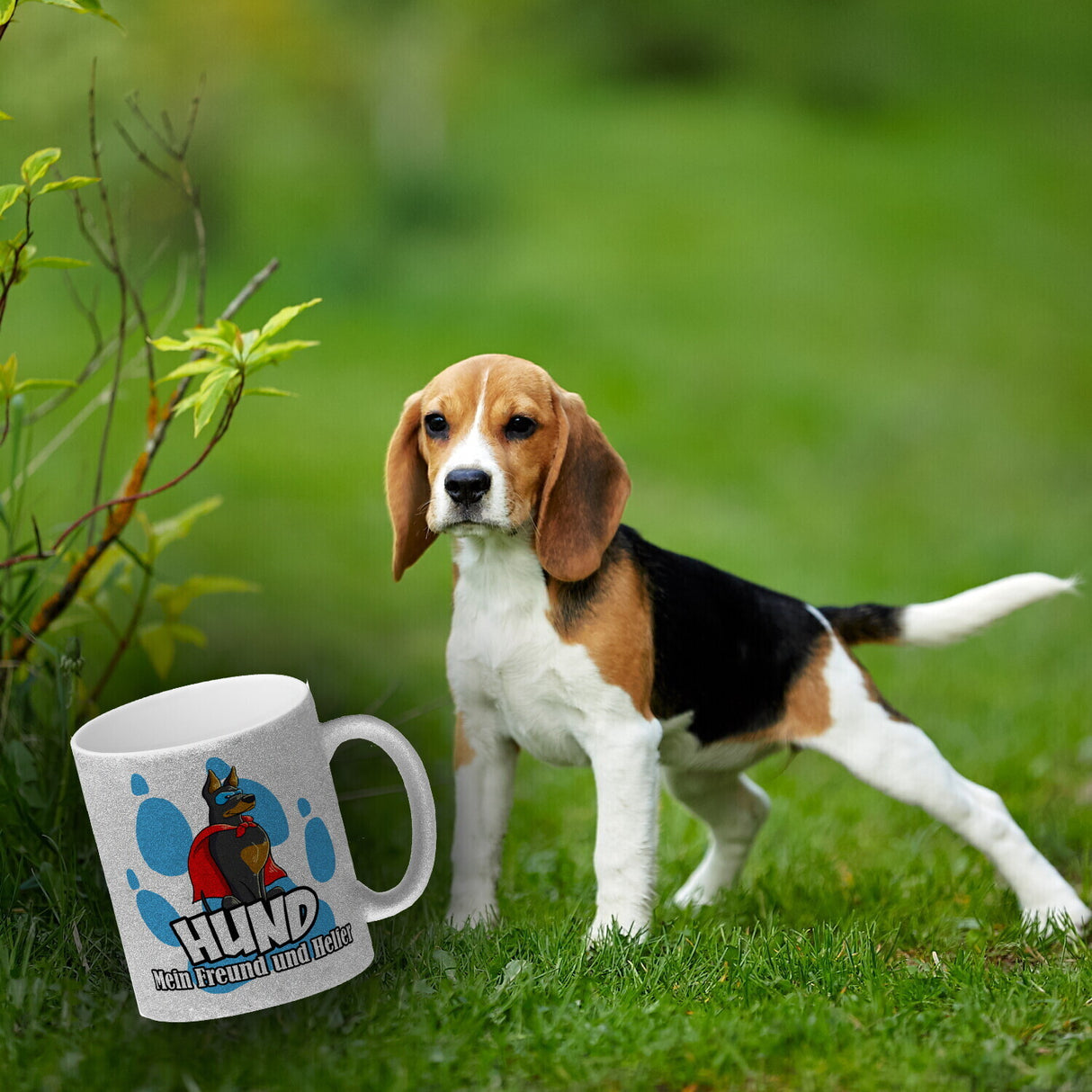 Kaffeebecher mit Superhelden - Dobermann - Hund mein Freund und Helfer