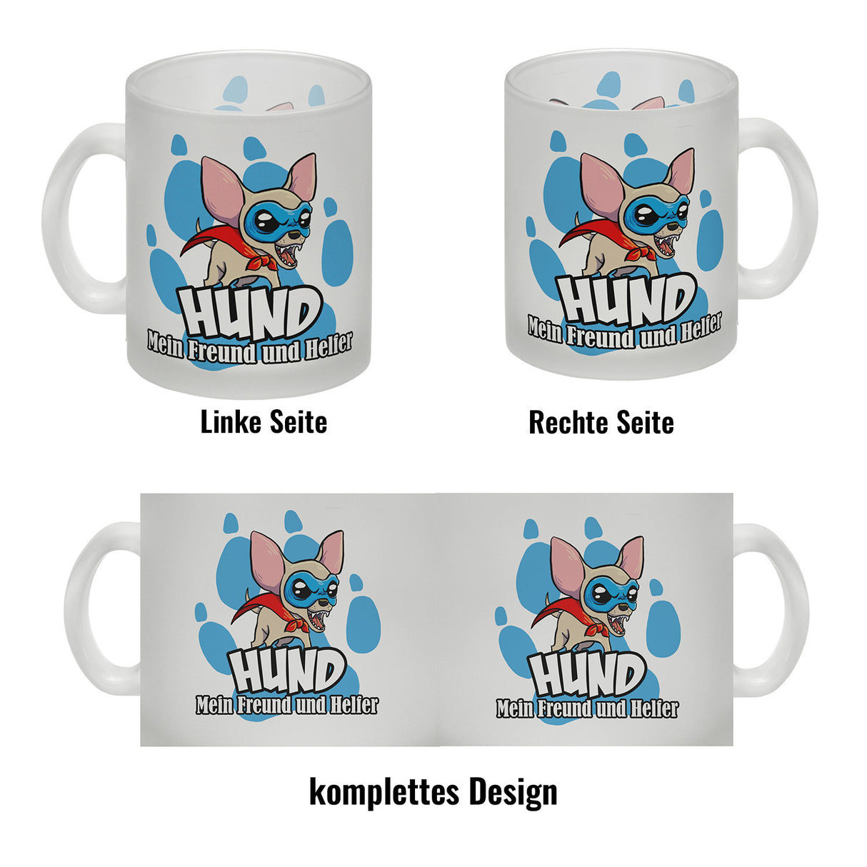 Kaffeebecher mit Superhelden - Chihuahua - Hund mein Freund und Helfer