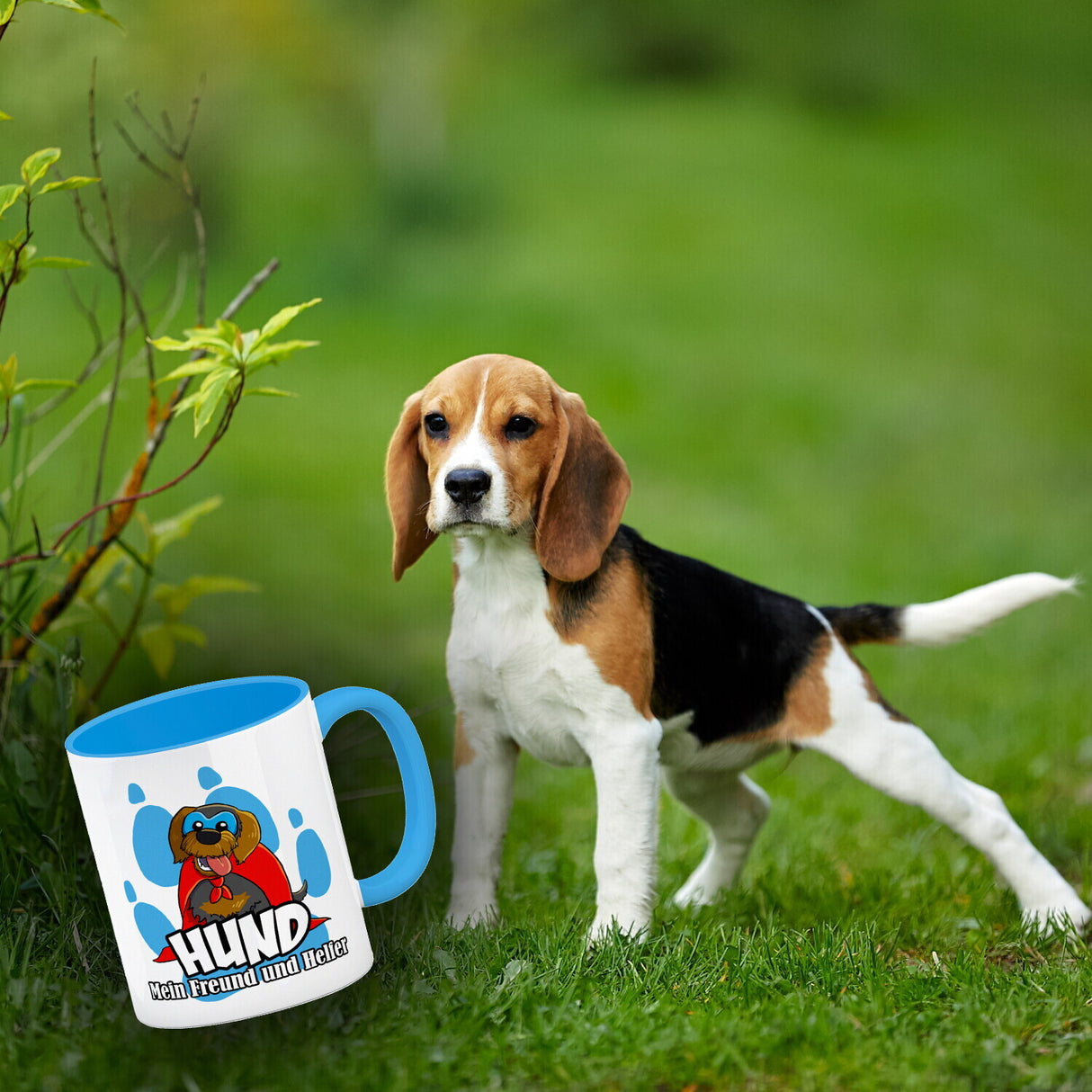 Kaffeebecher mit Superhelden - Dackel - Hund mein Freund und Helfer