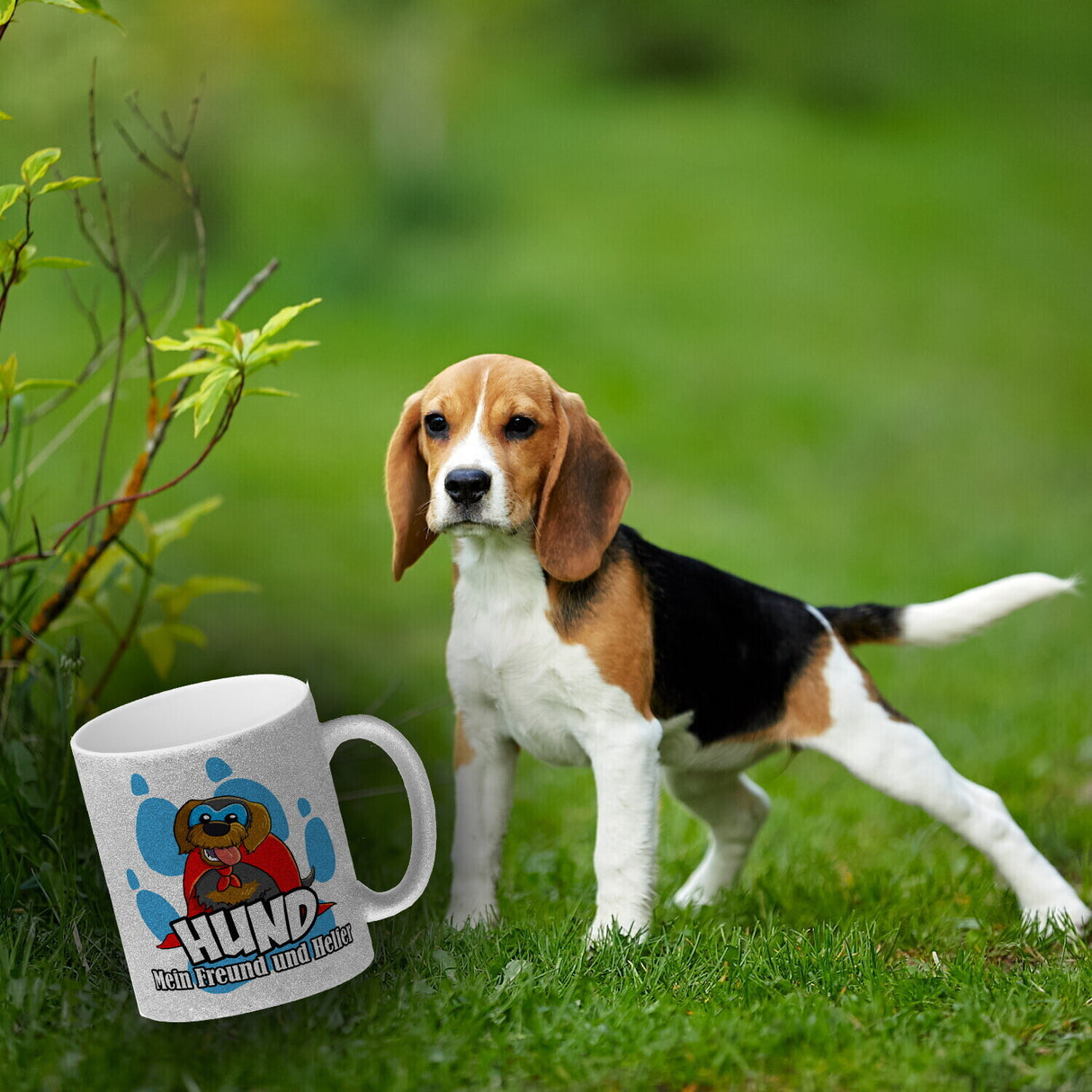 Kaffeebecher mit Superhelden - Dackel - Hund mein Freund und Helfer