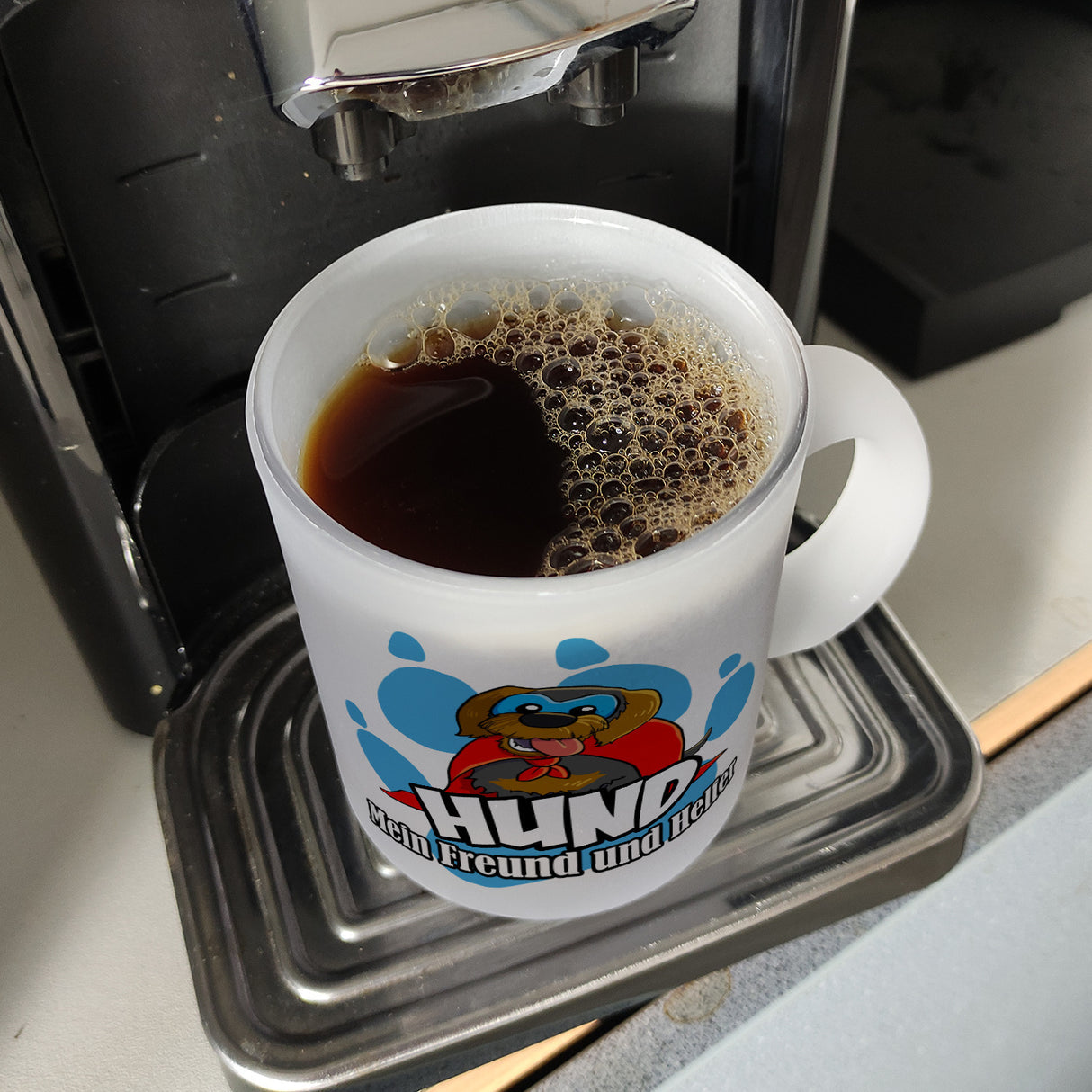 Kaffeebecher mit Superhelden - Dackel - Hund mein Freund und Helfer