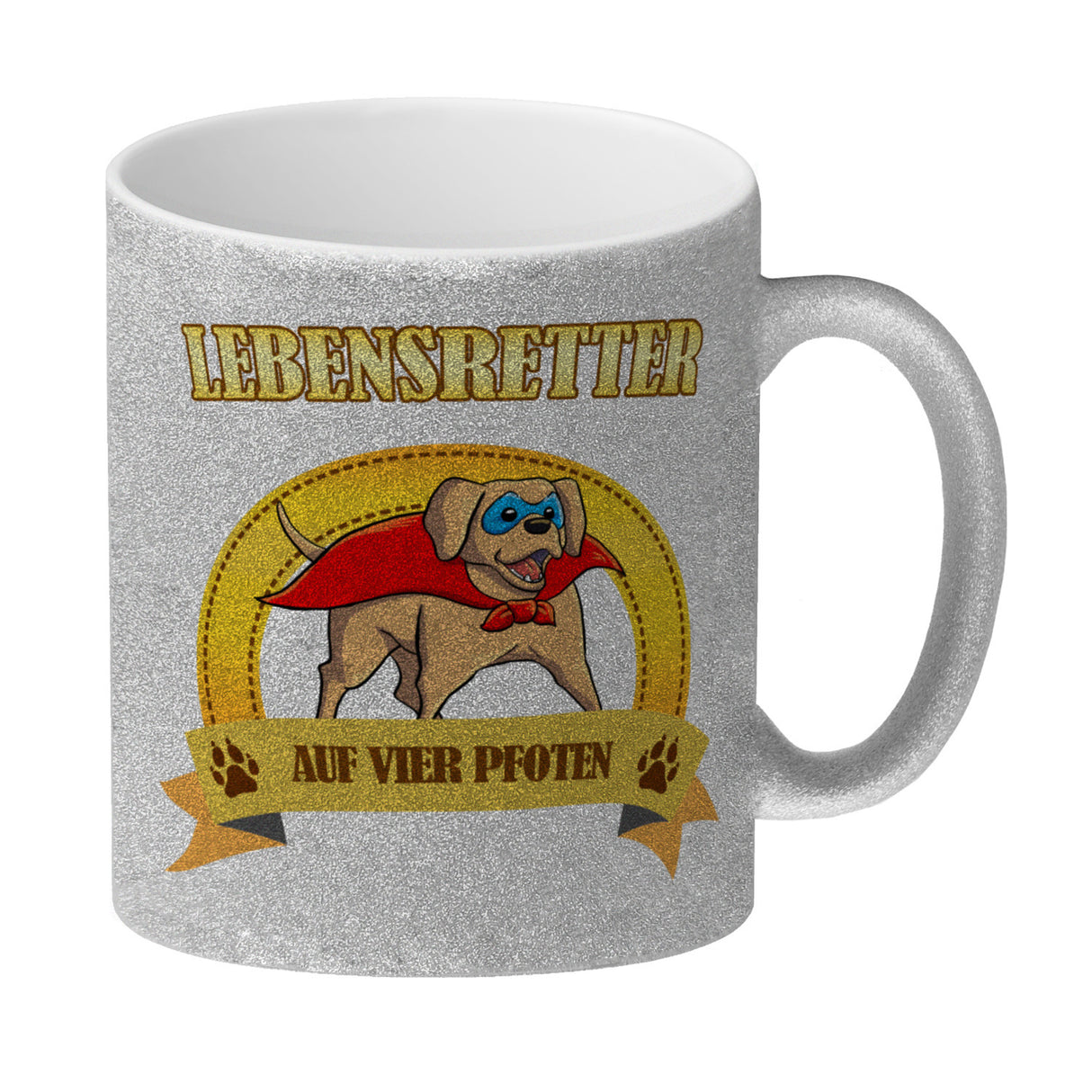 Kaffeebecher mit Superheld - Labrador - Lebensretter auf vier Pfoten