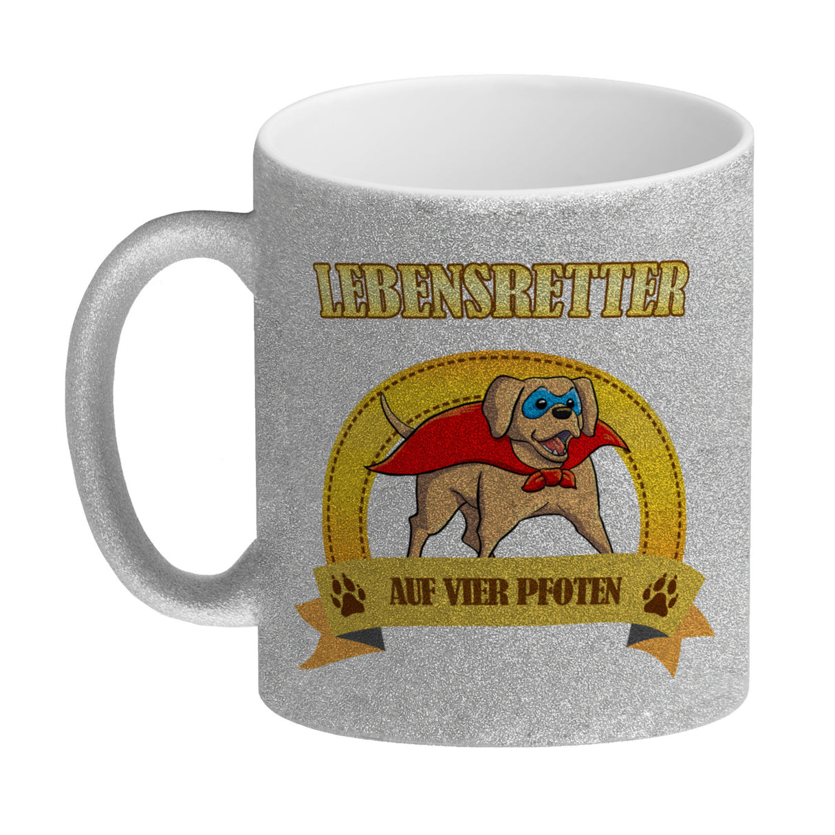 Kaffeebecher mit Superheld - Labrador - Lebensretter auf vier Pfoten