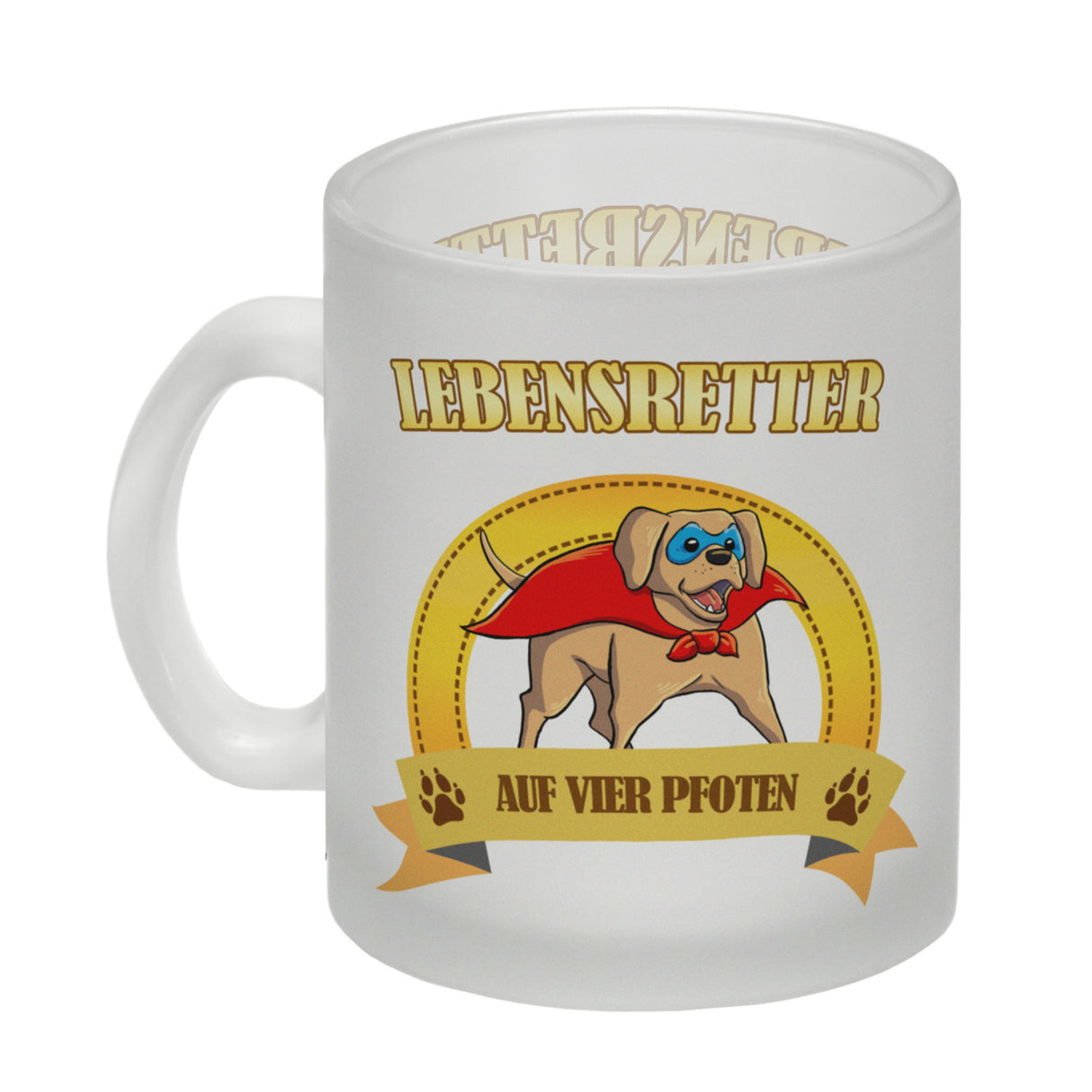 Kaffeebecher mit Superheld - Labrador - Lebensretter auf vier Pfoten