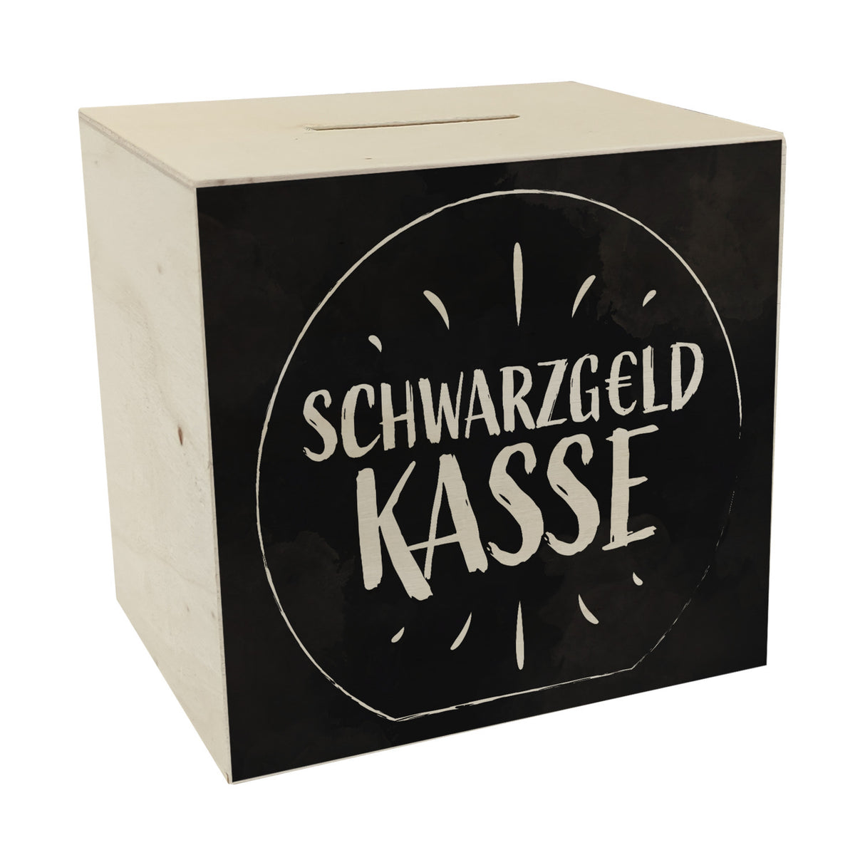 Spardose aus Keramik für Taschengeld mit lustigem Spruch - Schwarzgeld Kasse