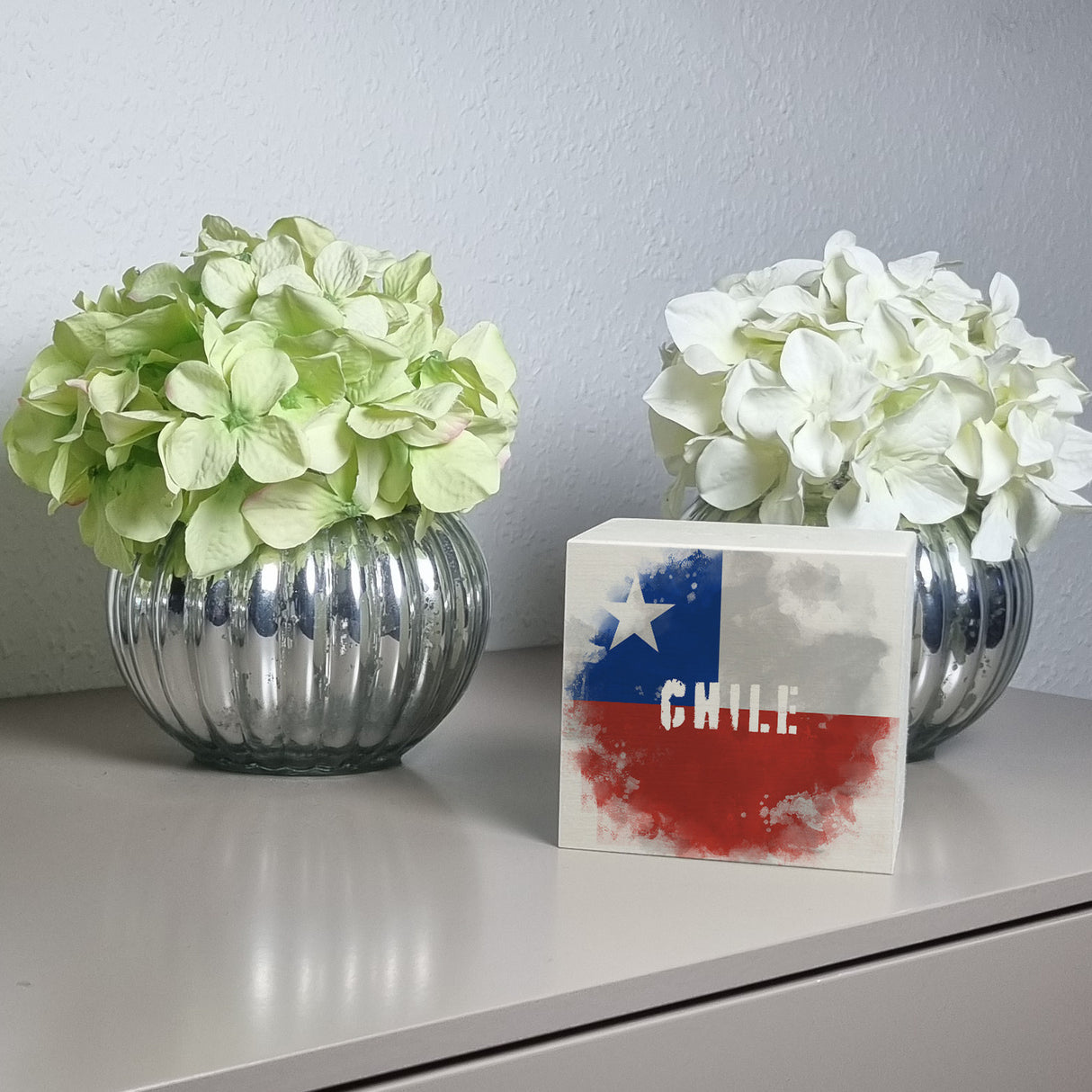 Spardose mit Chile-Flagge im Used Look - Sparschwein für Urlauber