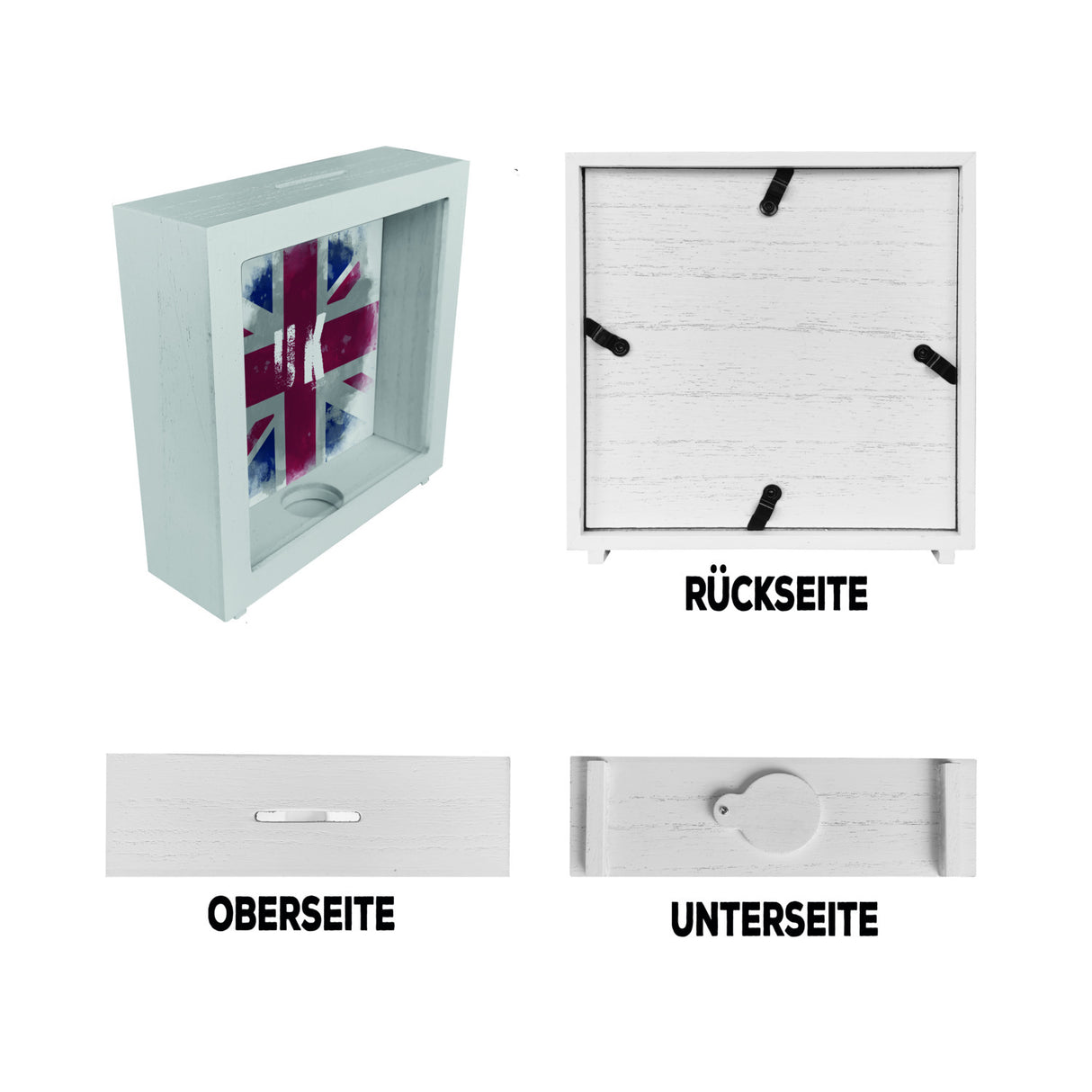 Spardose Vereinigtes Königreich-Flagge im Used Look - Sparschwein für Urlauber